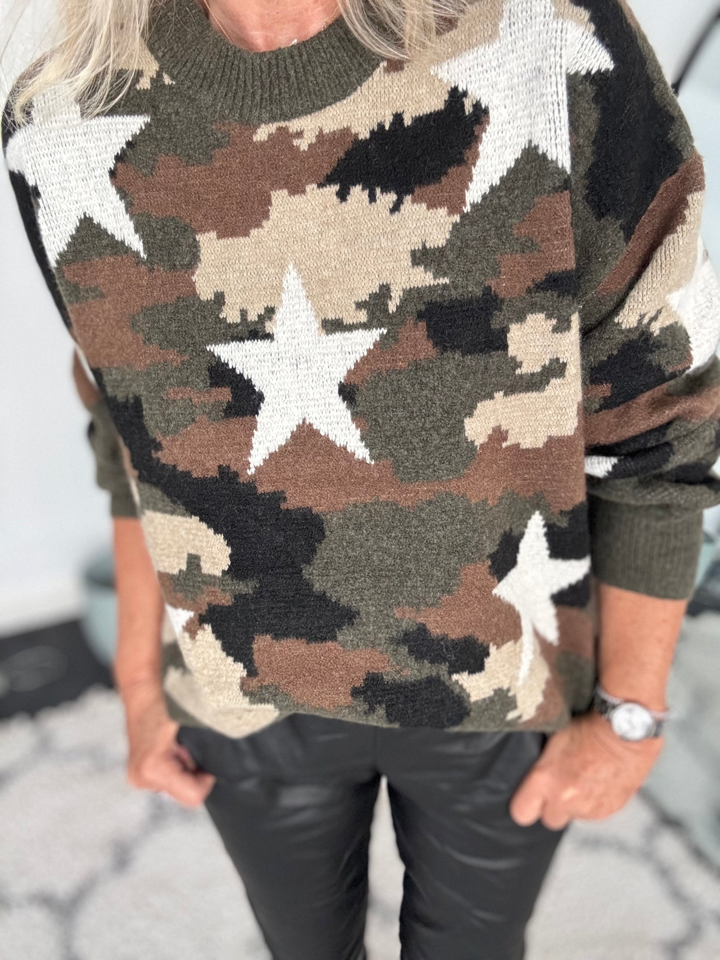 Khaki Camo Jumper with Stars