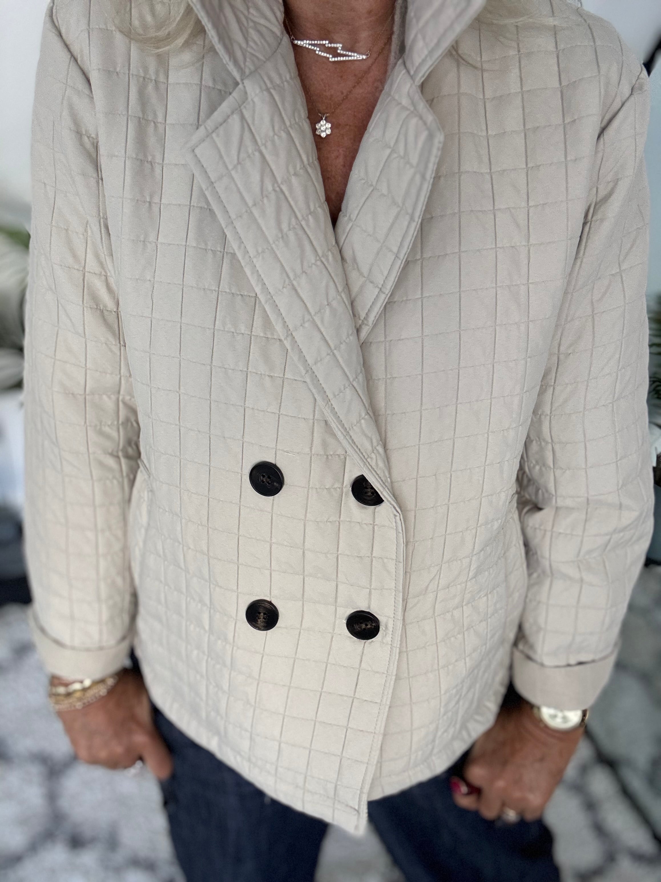 Luxe Quilted Jacket in Ecru