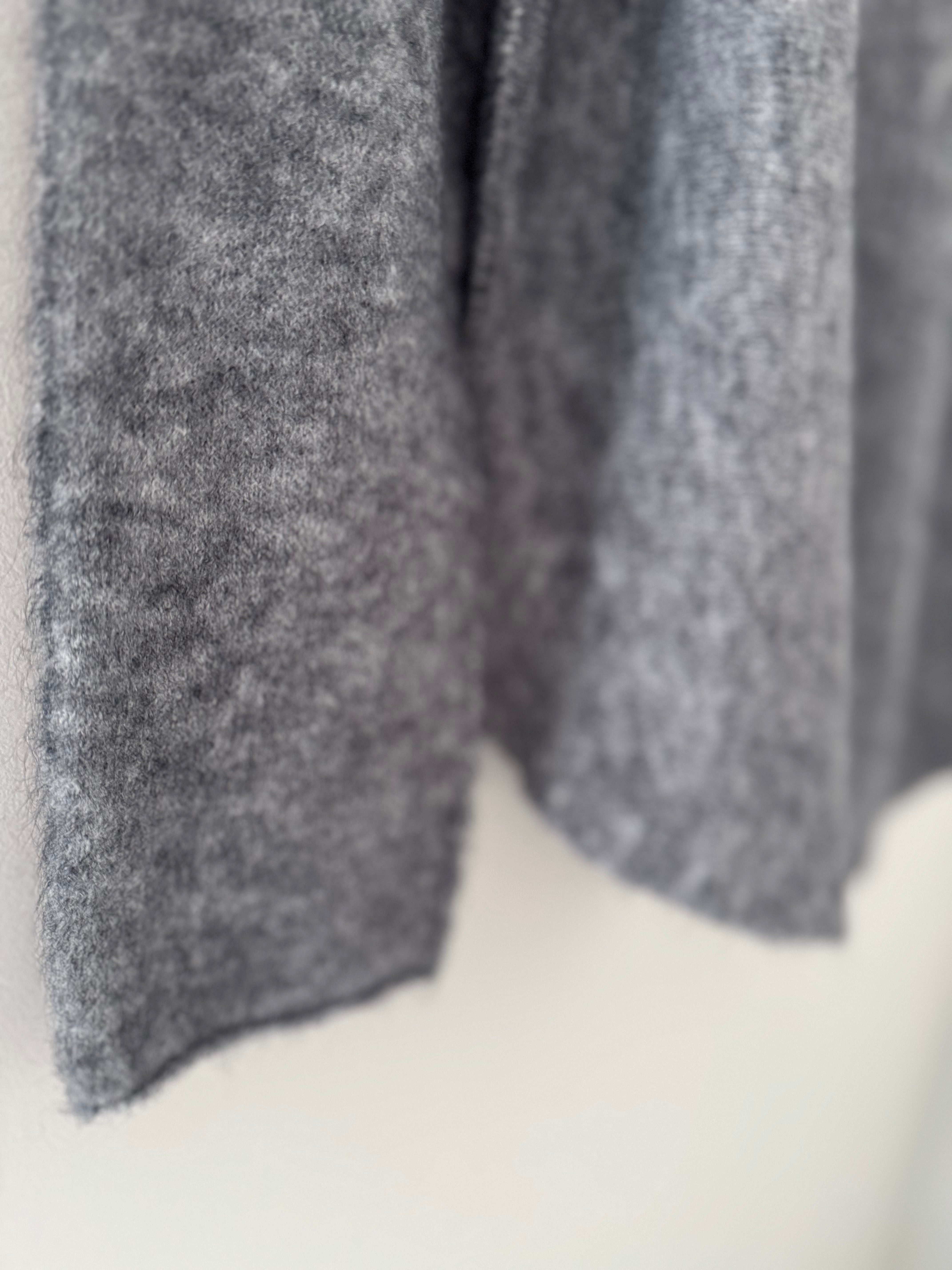 Simple Roll Neck Jumper in Grey