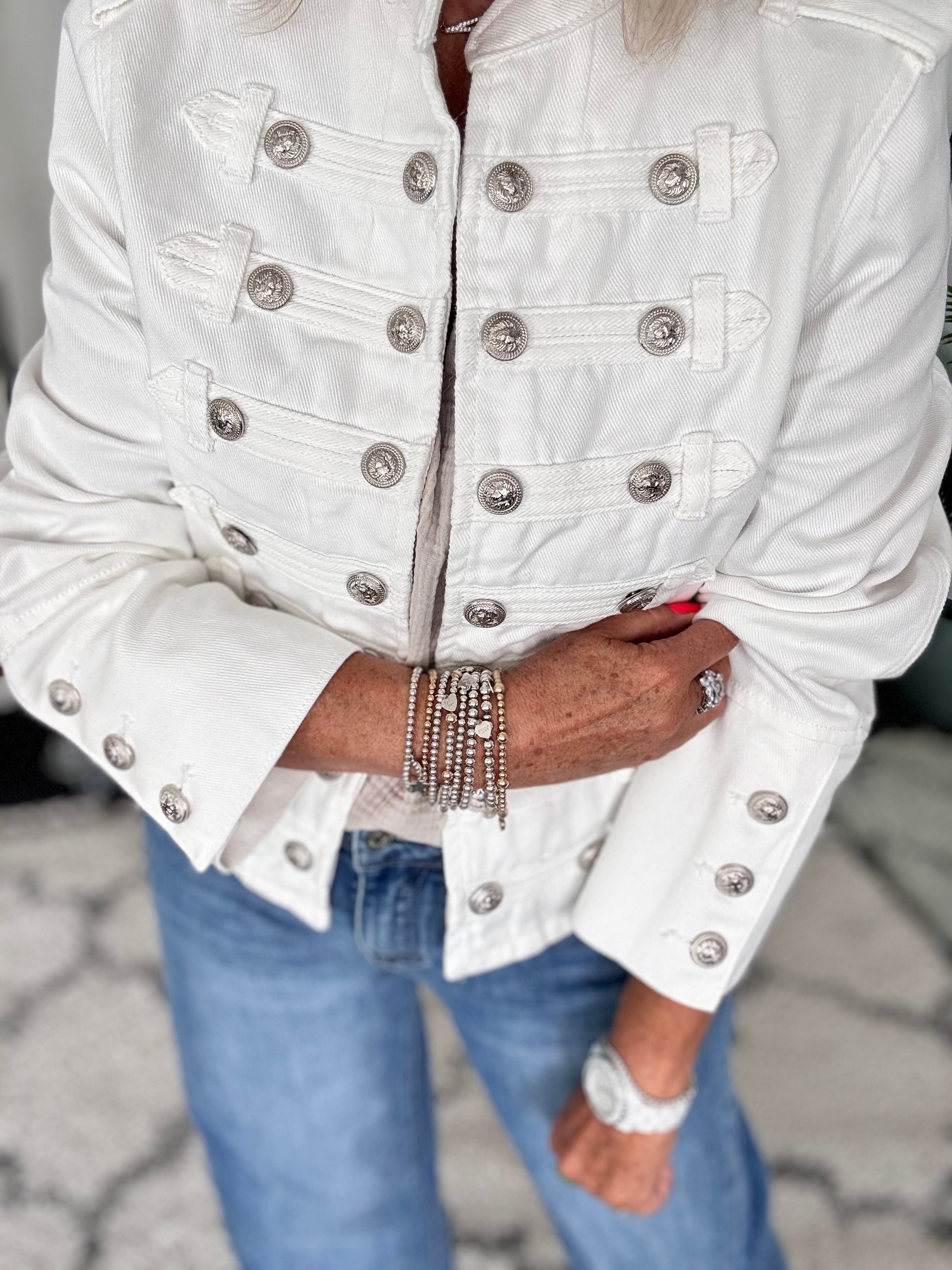 Military Jacket in Ivory