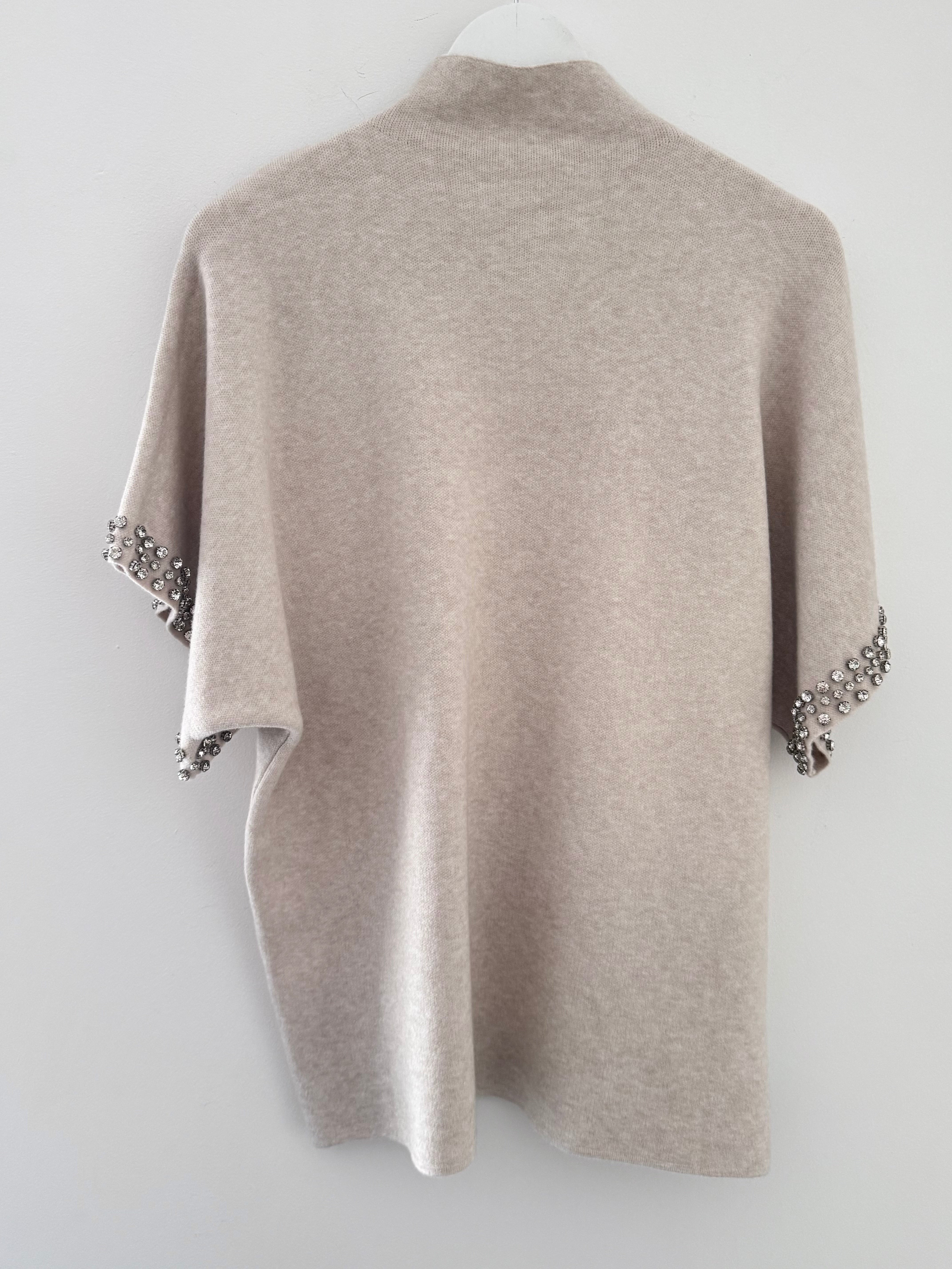 Jewel Sleeve Knit in Stone