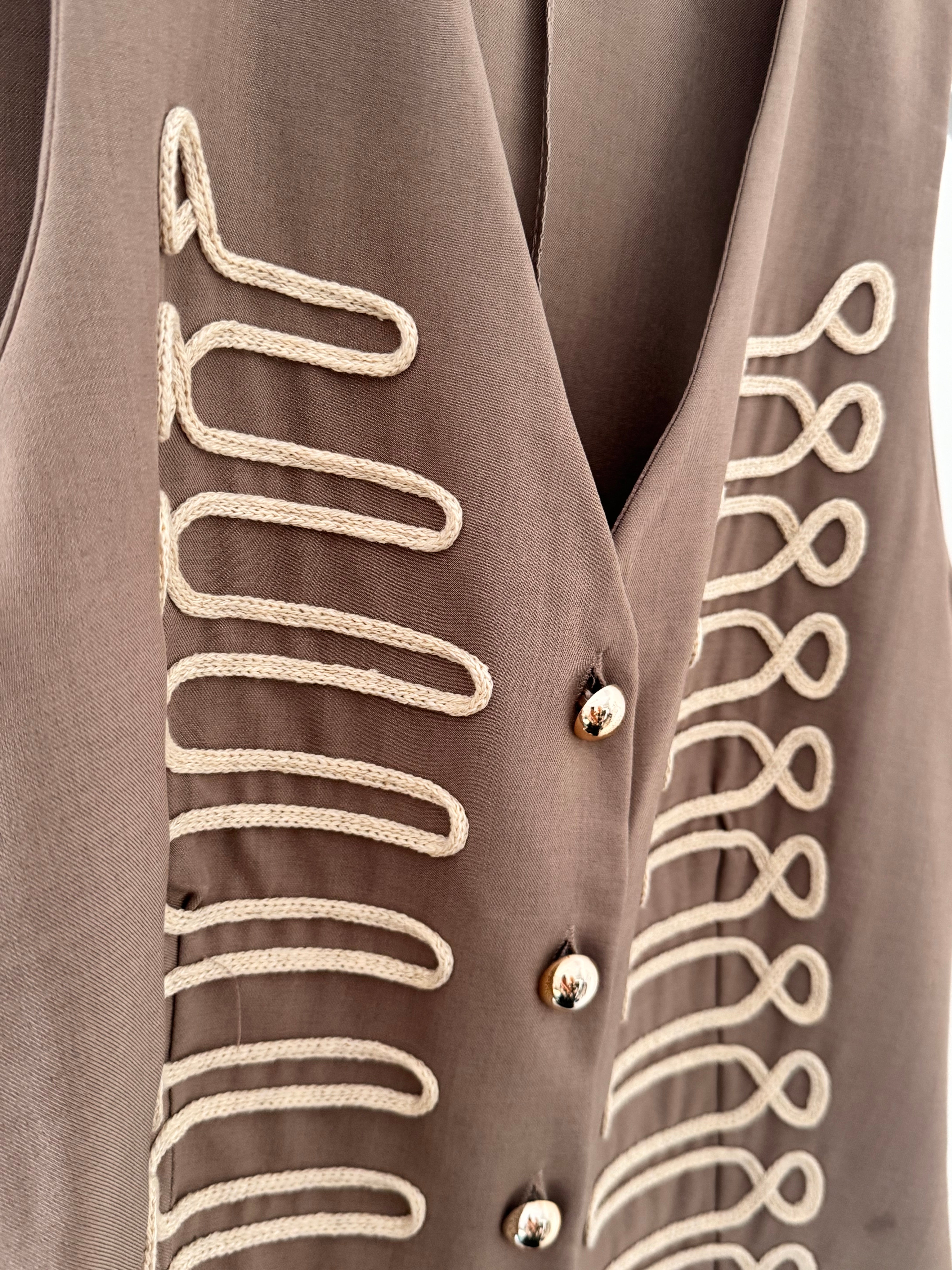 Military Waistcoat in Light Mocha