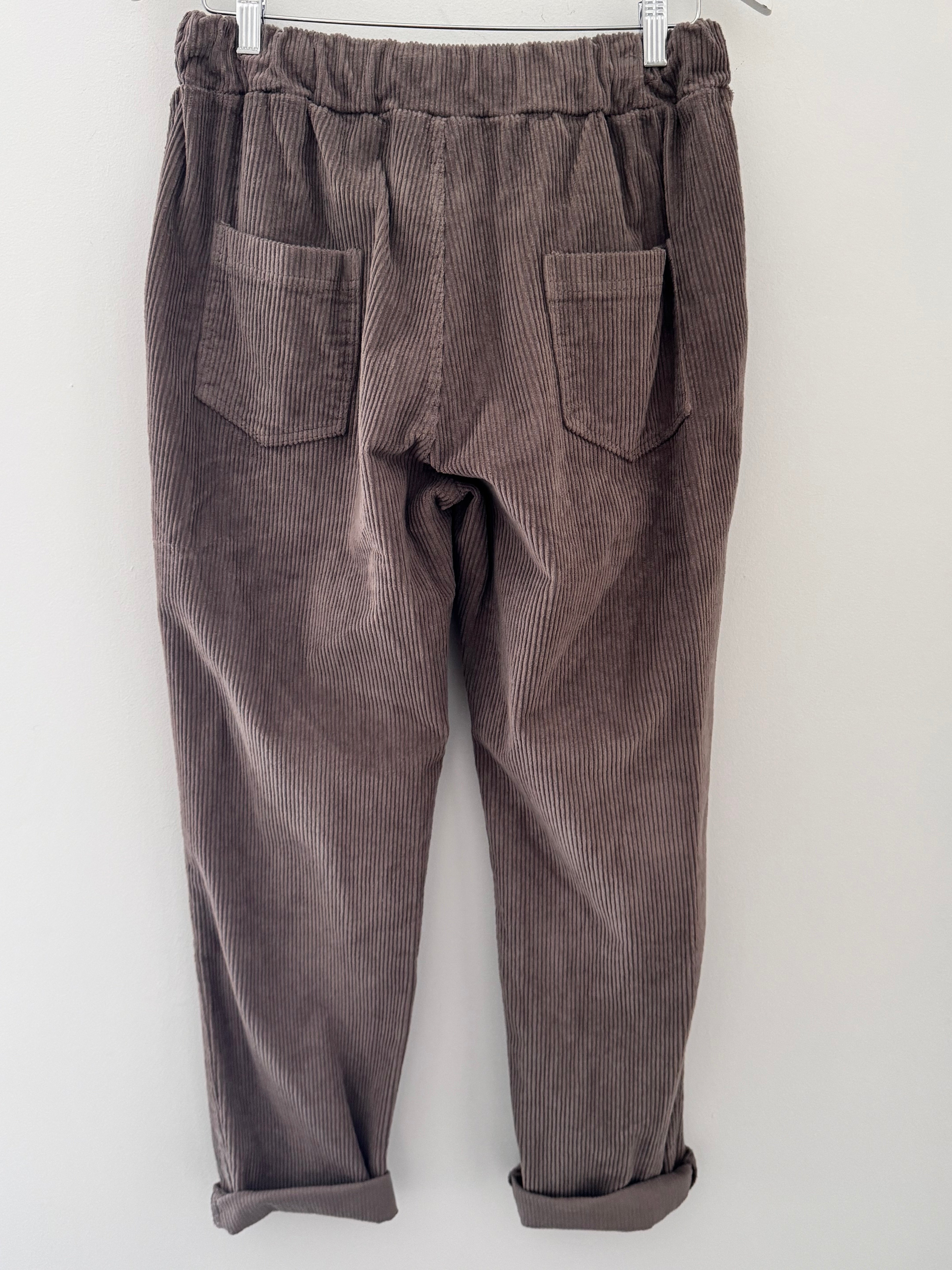 Luxe Cord Joggers in Mocha