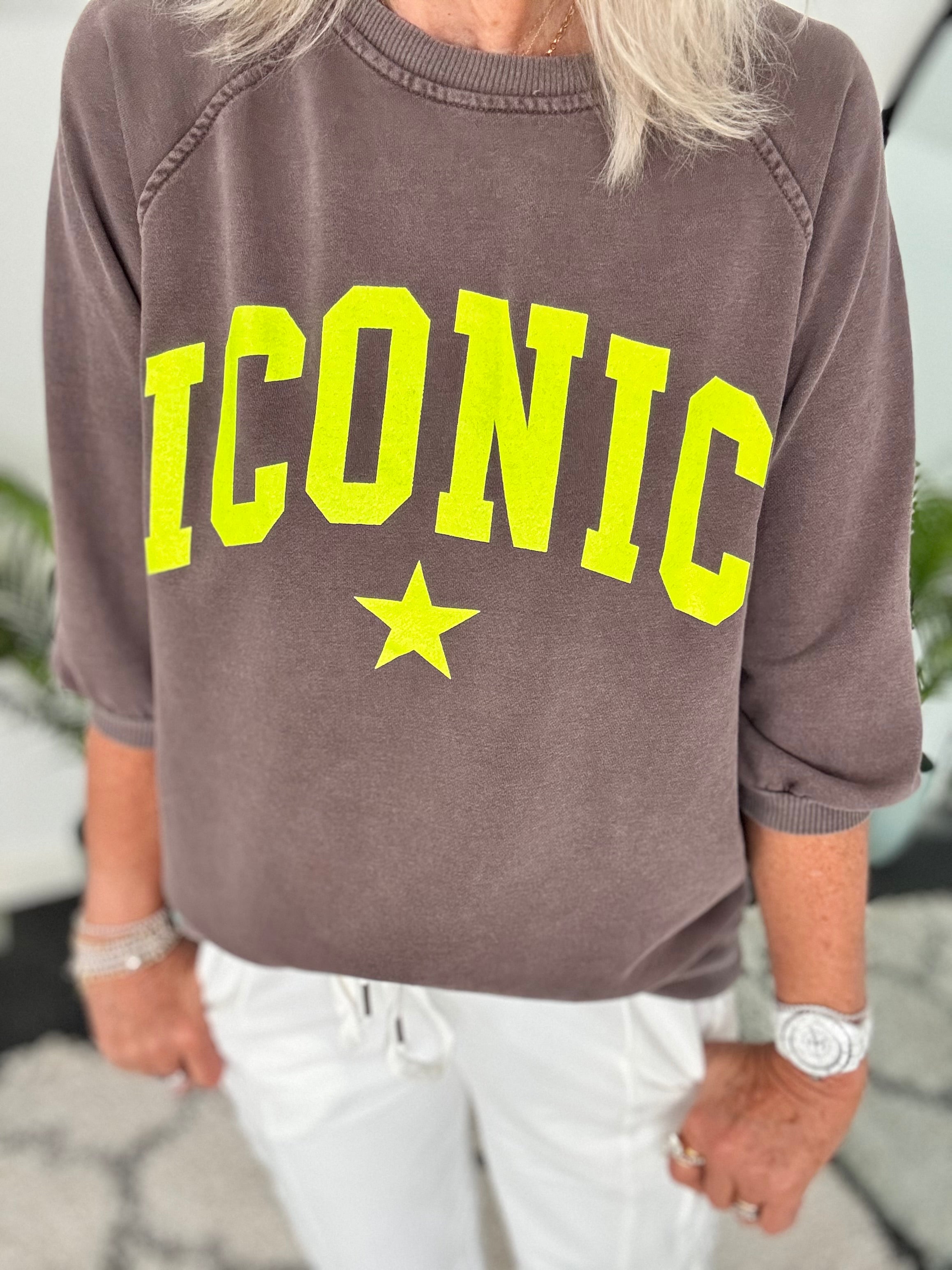 Iconic Sweatshirt with Yellow Neon