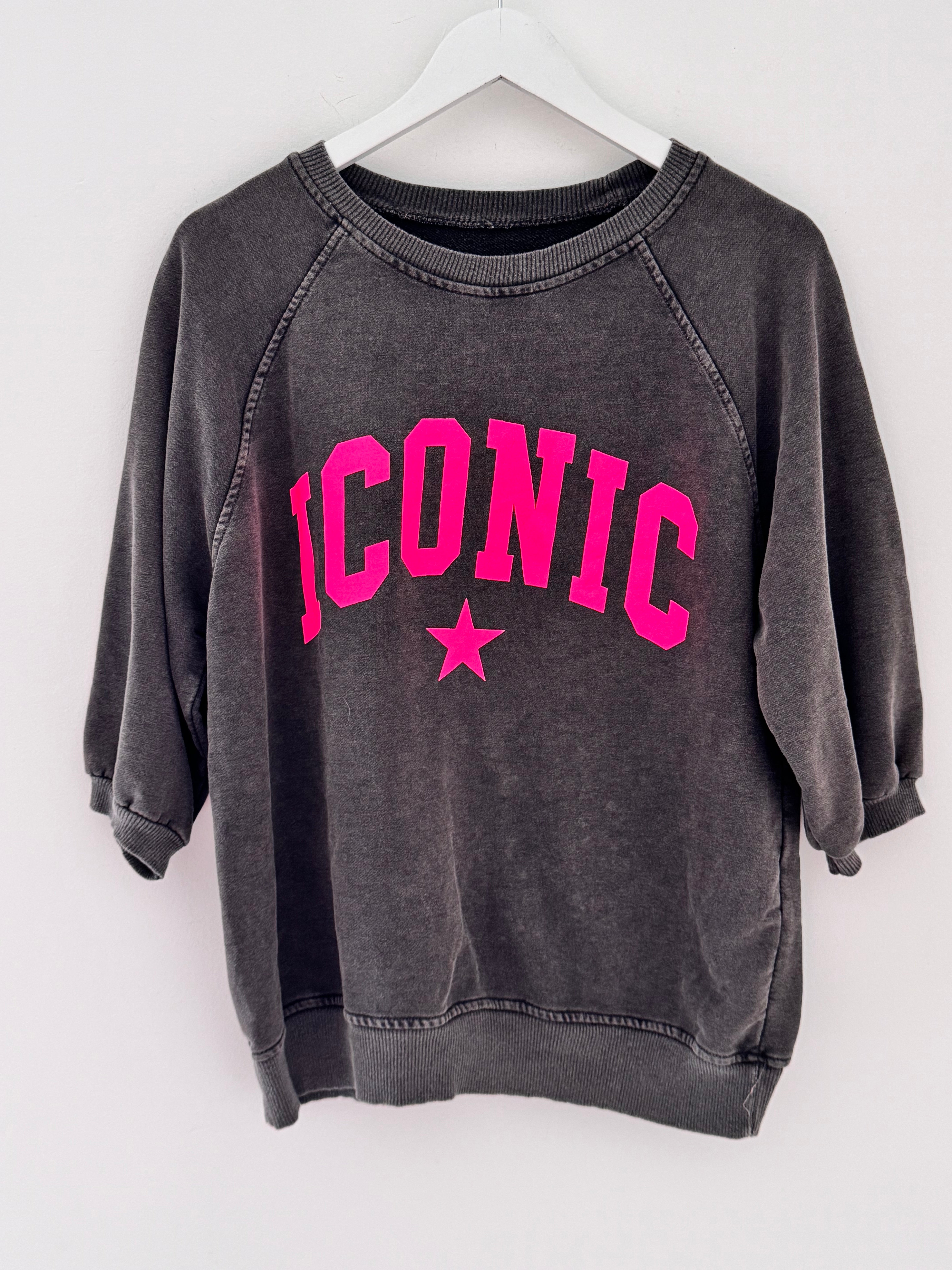 Iconic Sweatshirt with Pink Neon