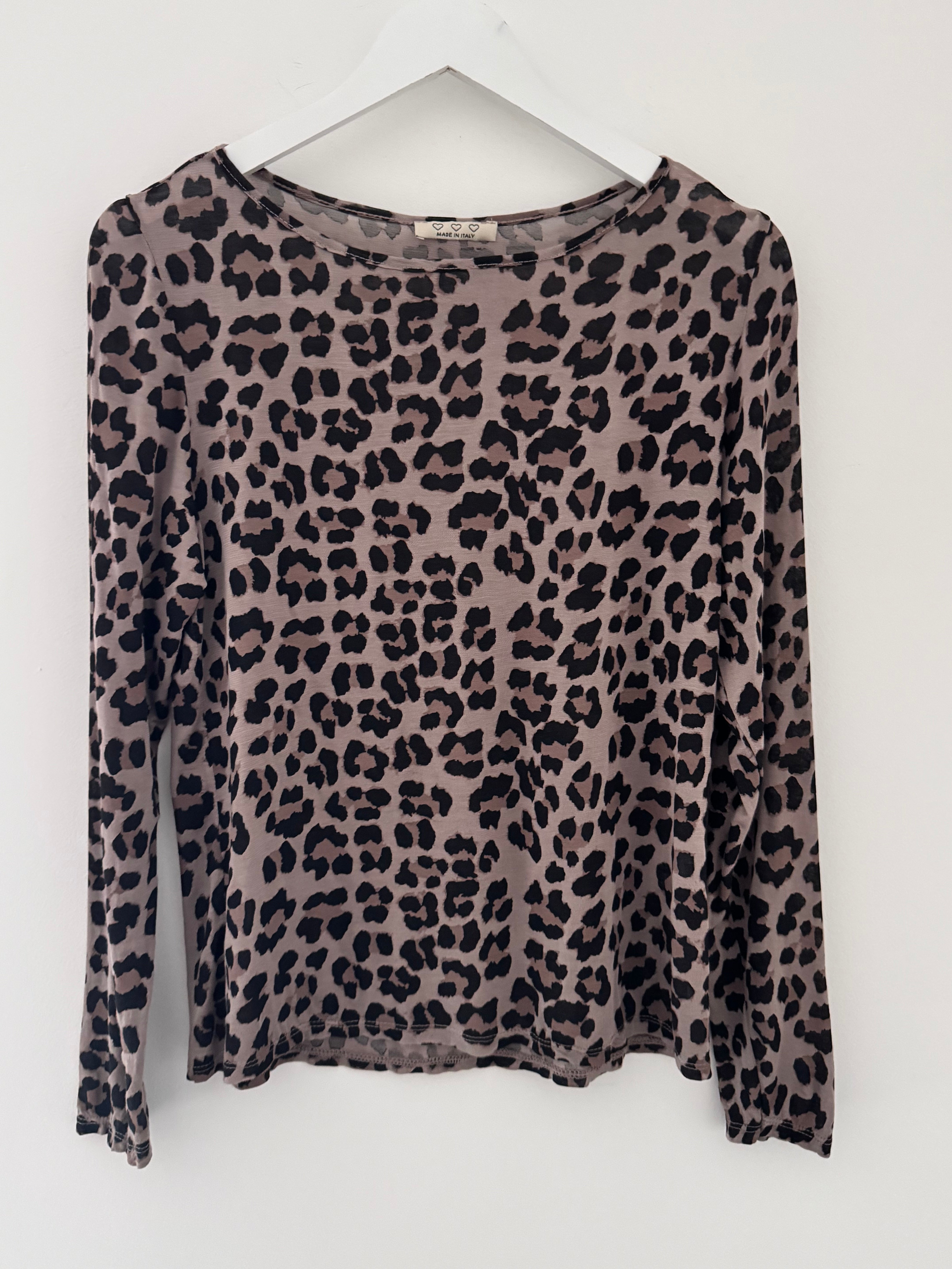 Ultrasoft Cashmere Blend Base Layer in Mocha Leo