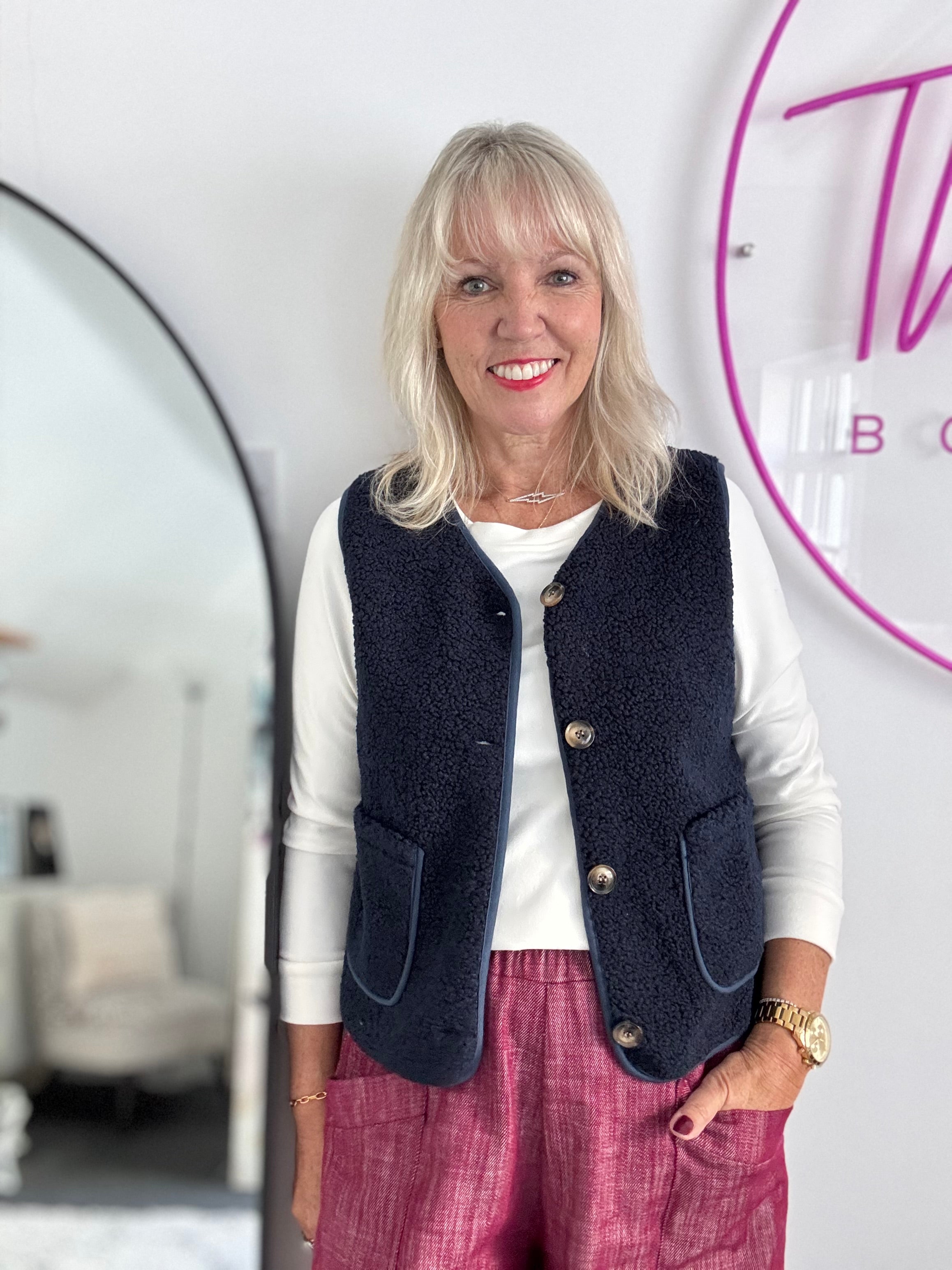Boucle Gilet in Navy
