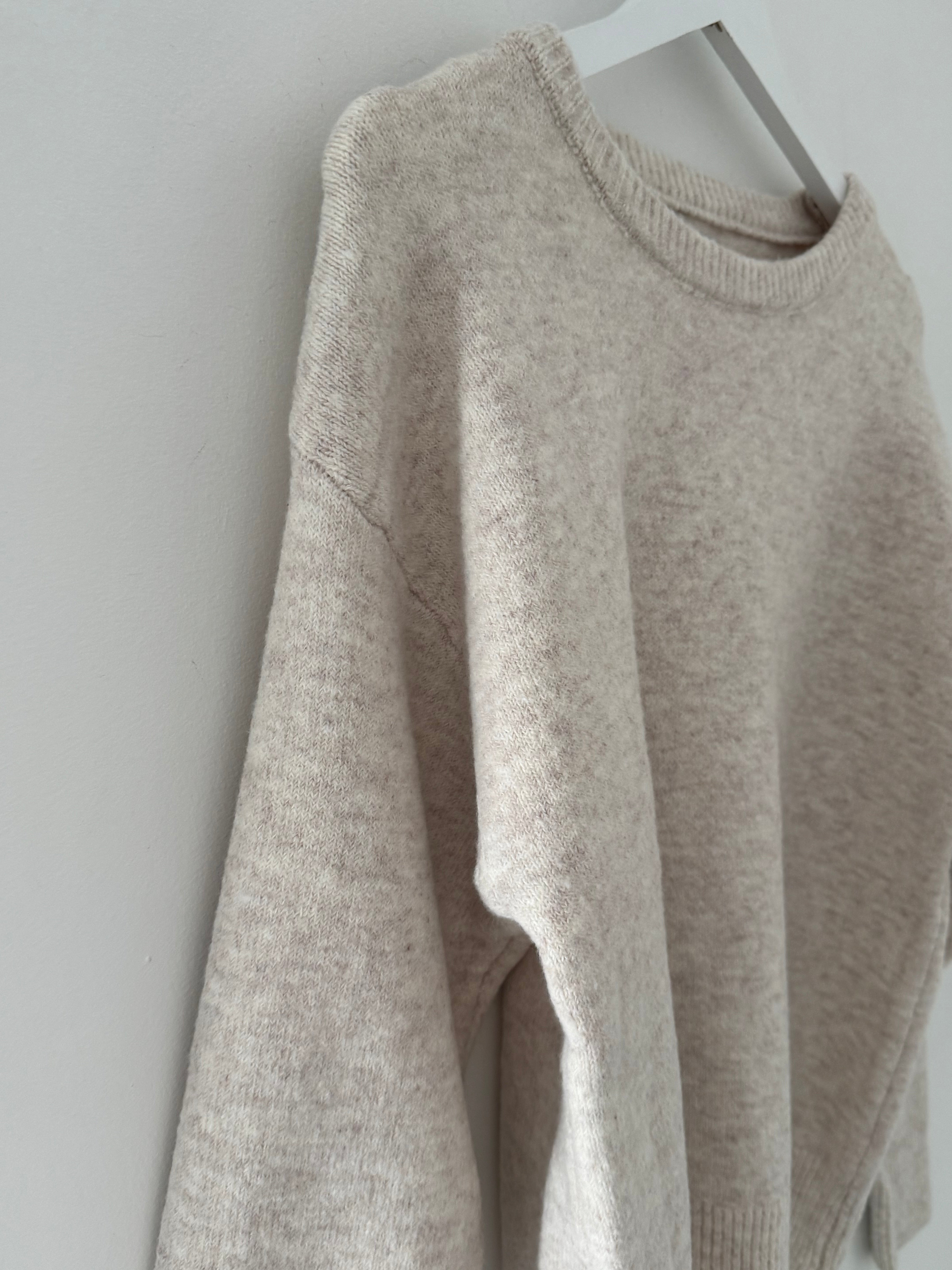 Soft & Cosy Round Neck Jumper in Stone