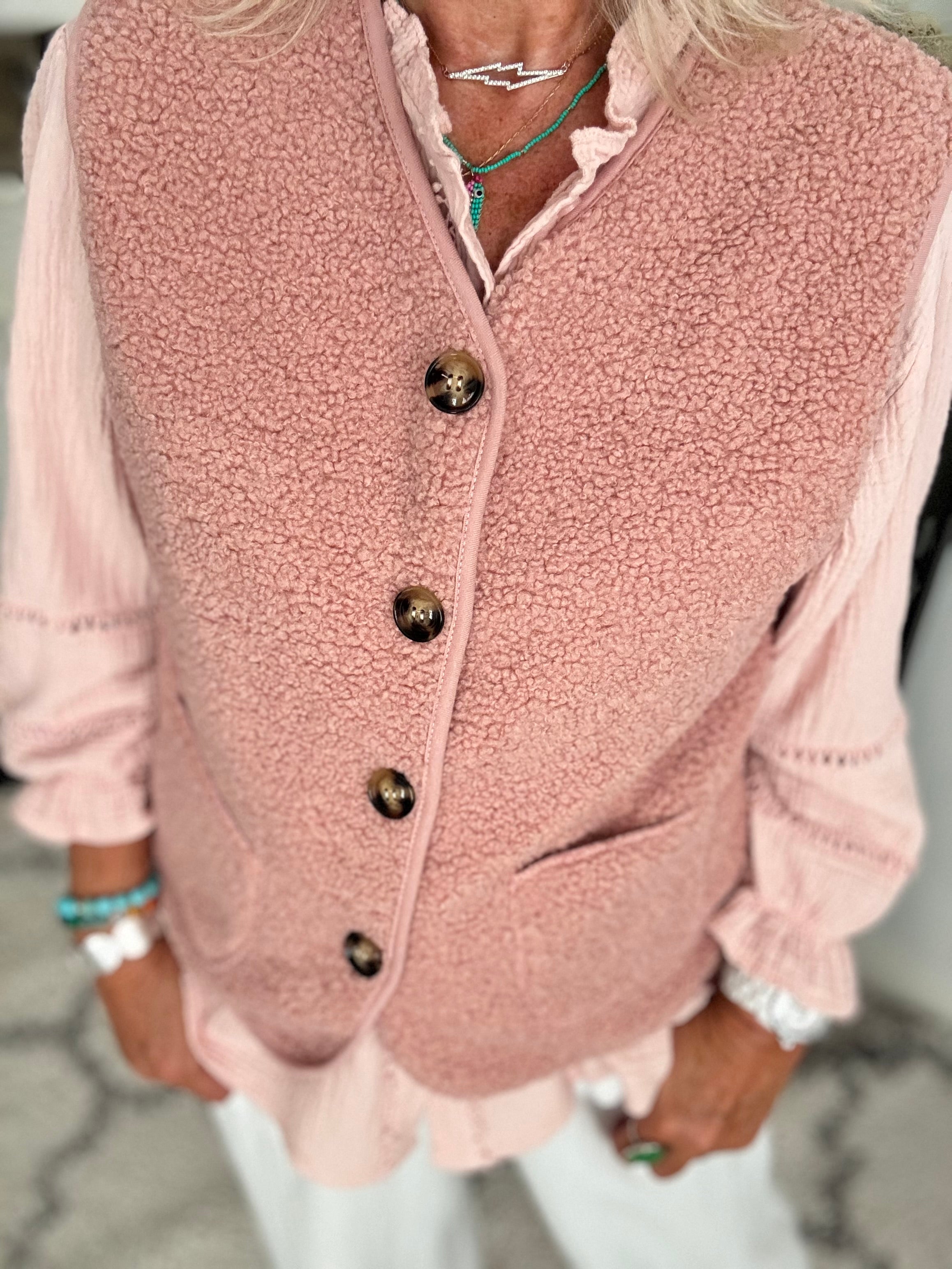 Boucle Gilet in Pink