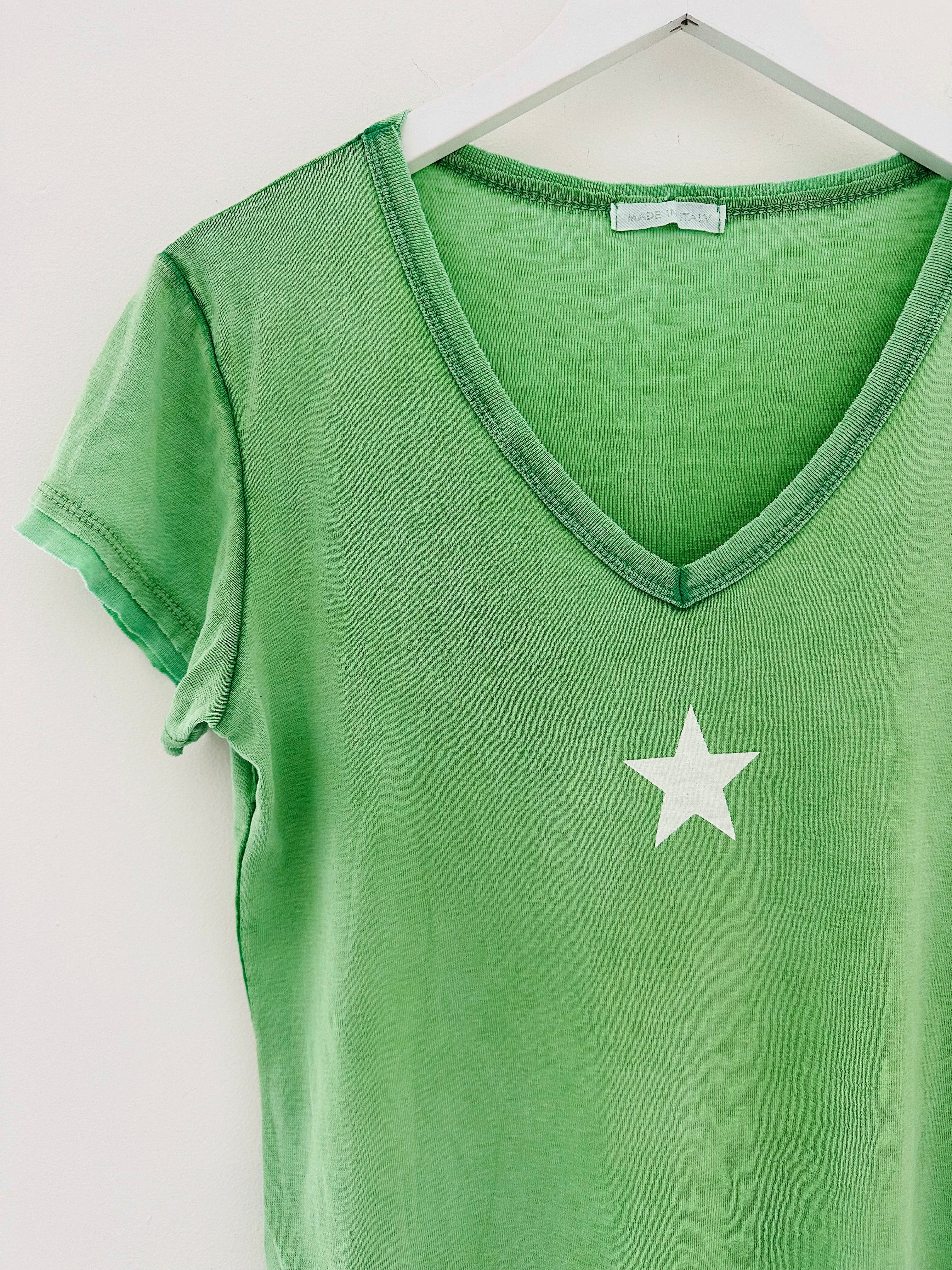 Vintage Star Tee in Green