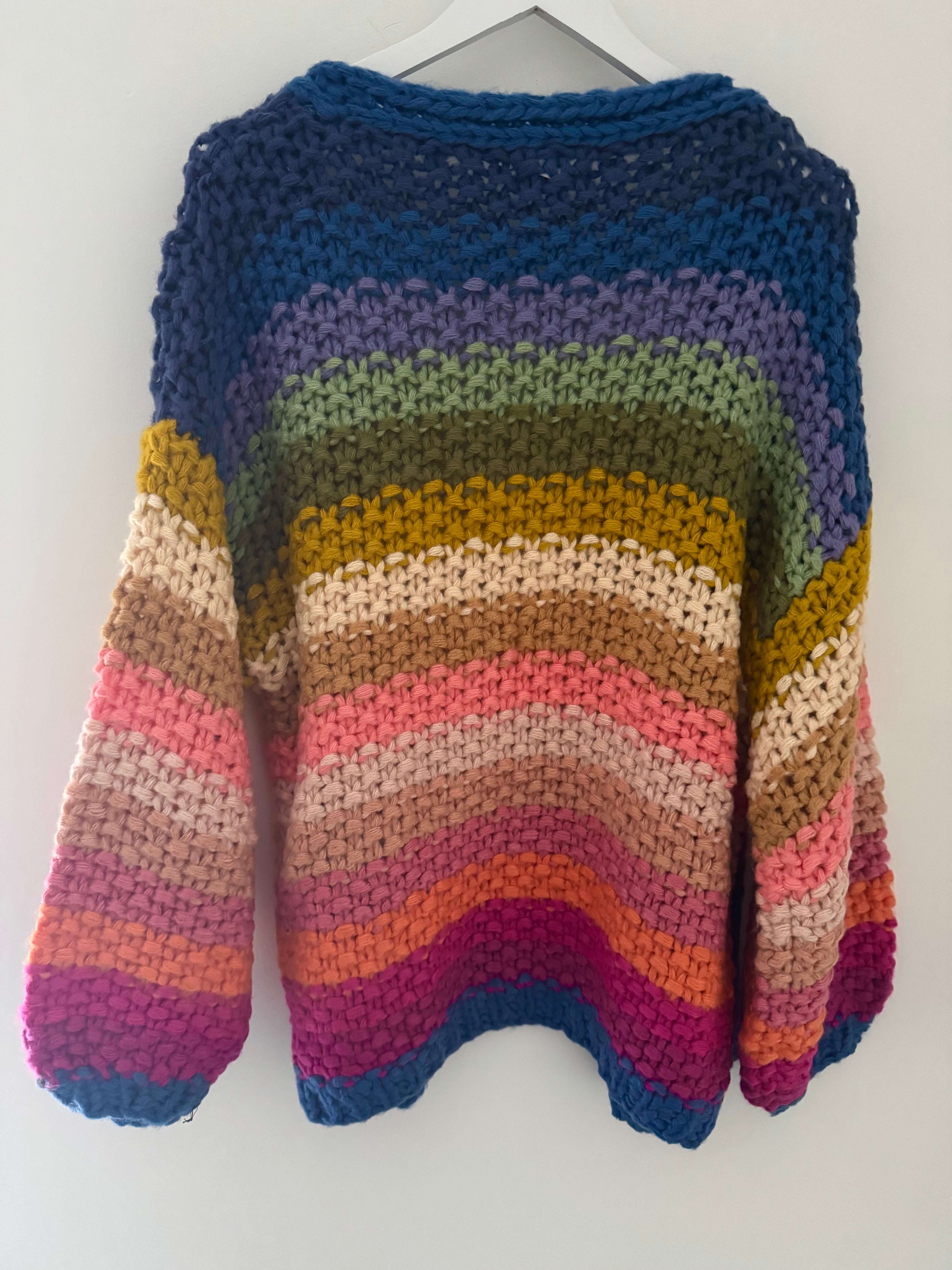 Handknitted Rainbow Cardigan