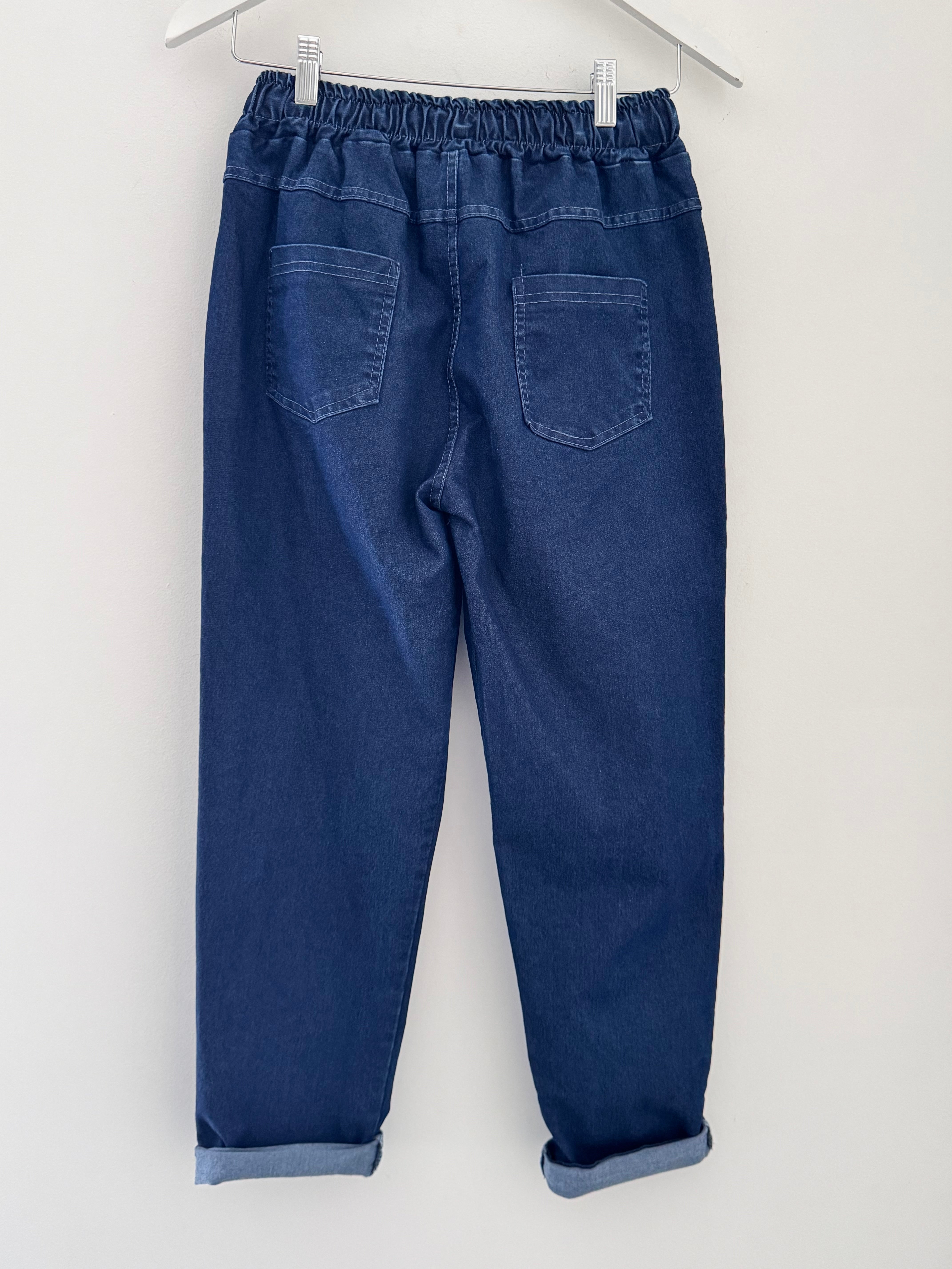 Denim Pull On Joggers with Deep Front Pockets