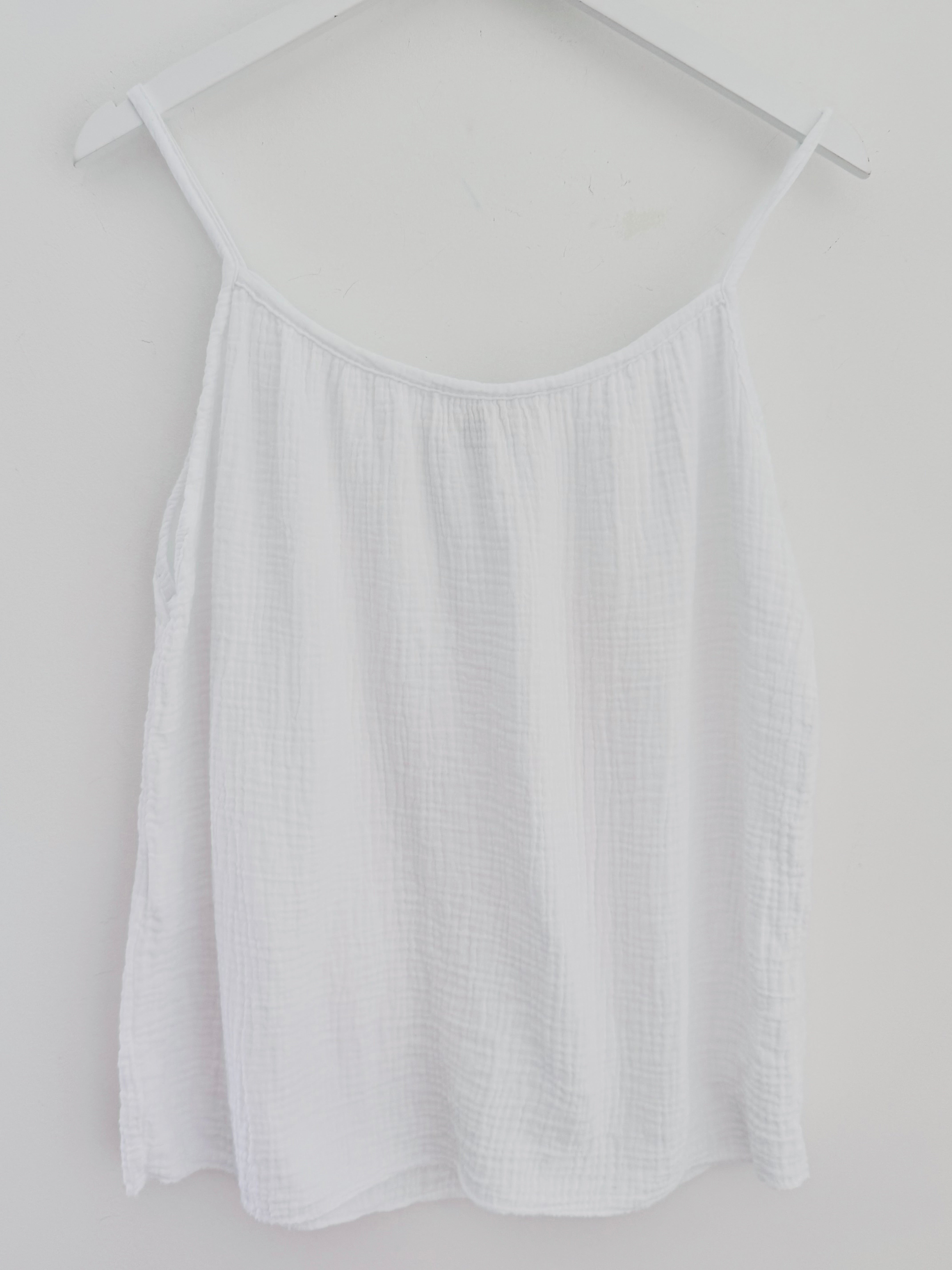Cheesecloth Cami in White