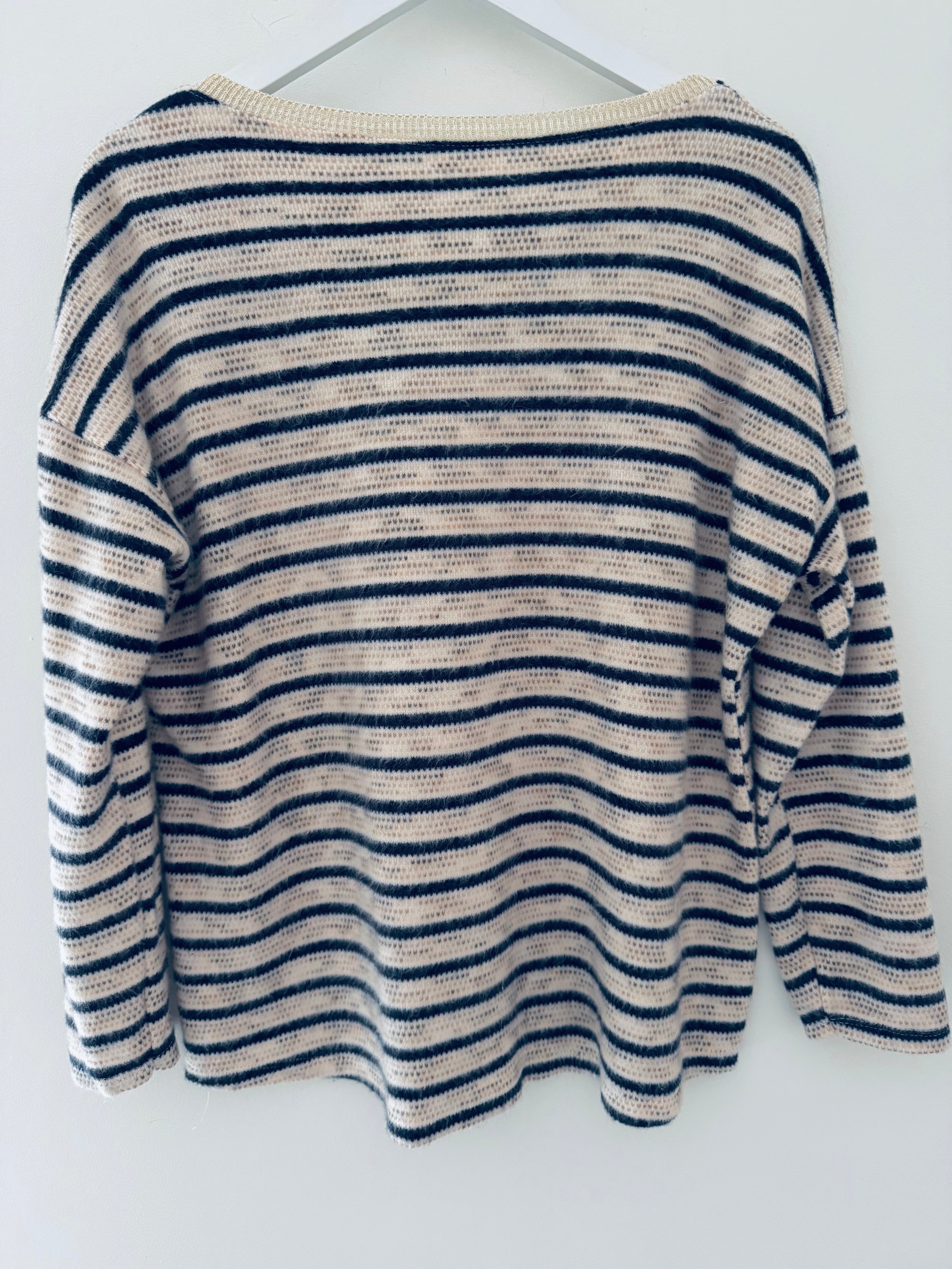 Softie Stripe Jumper in Ink & Ecru