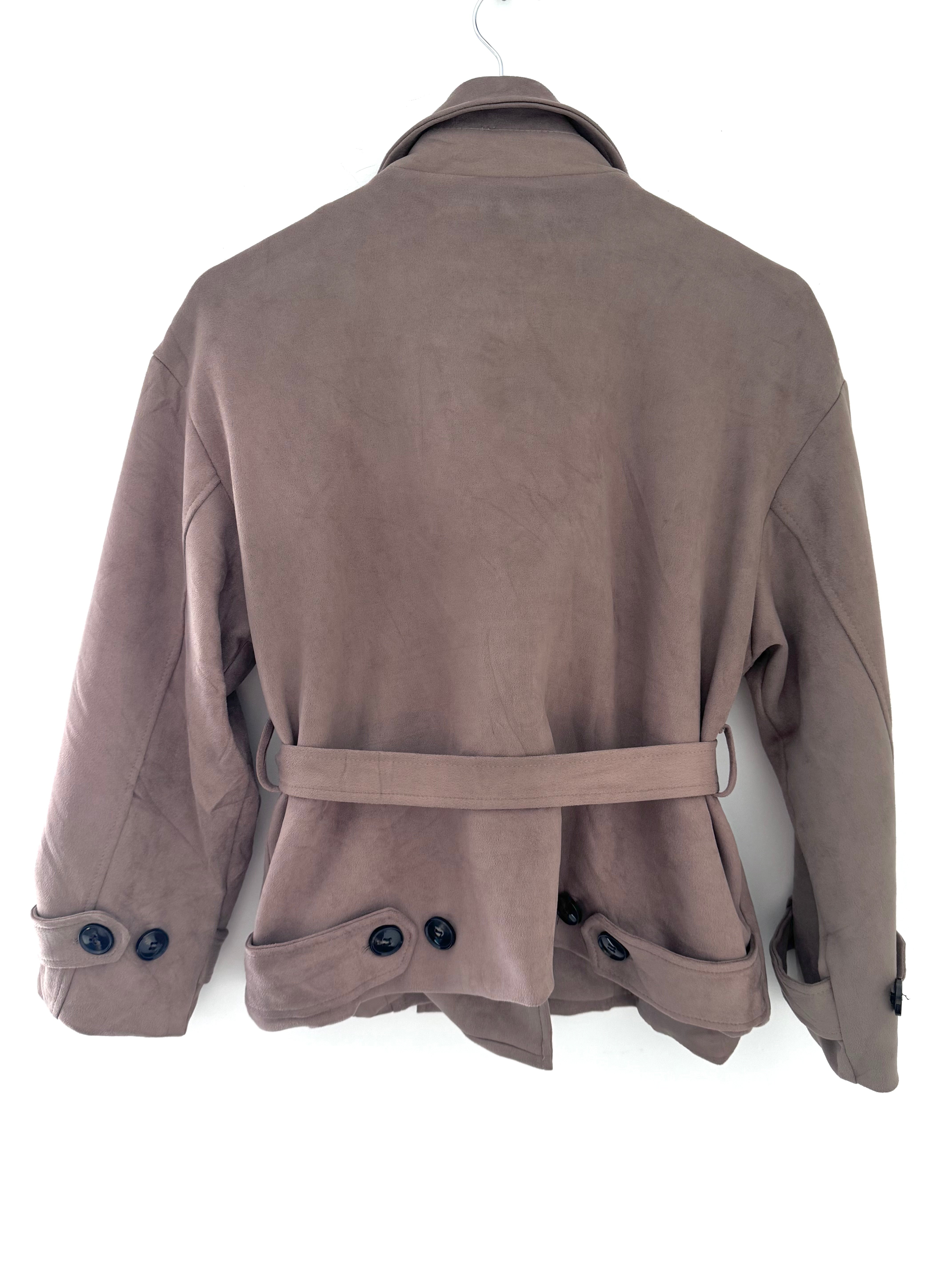 Luxe Suede Jacket in Soft Mole