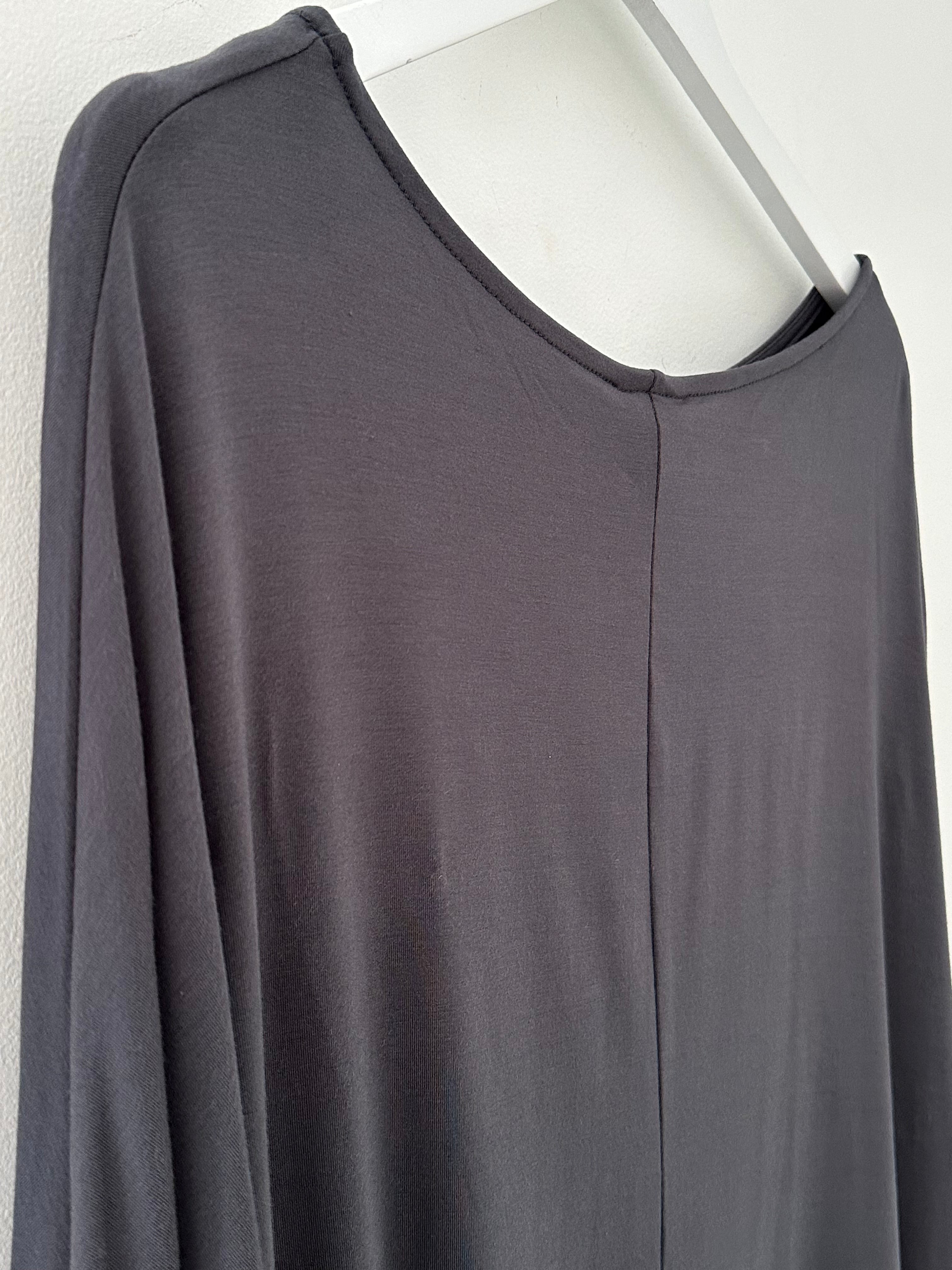 Bamboo Jersey Batwing Top in Slate