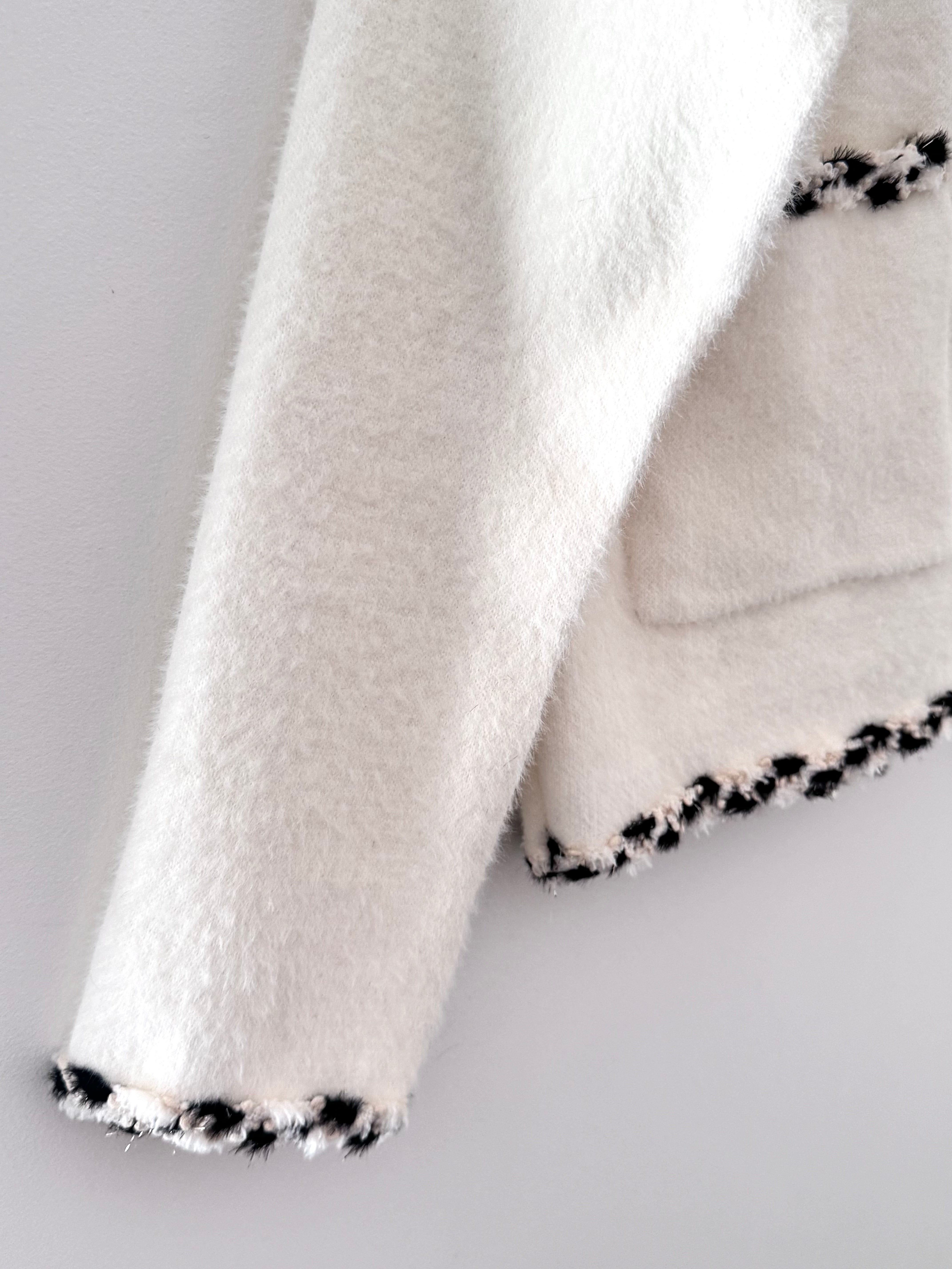 Button Cardi Jacket in Ivory