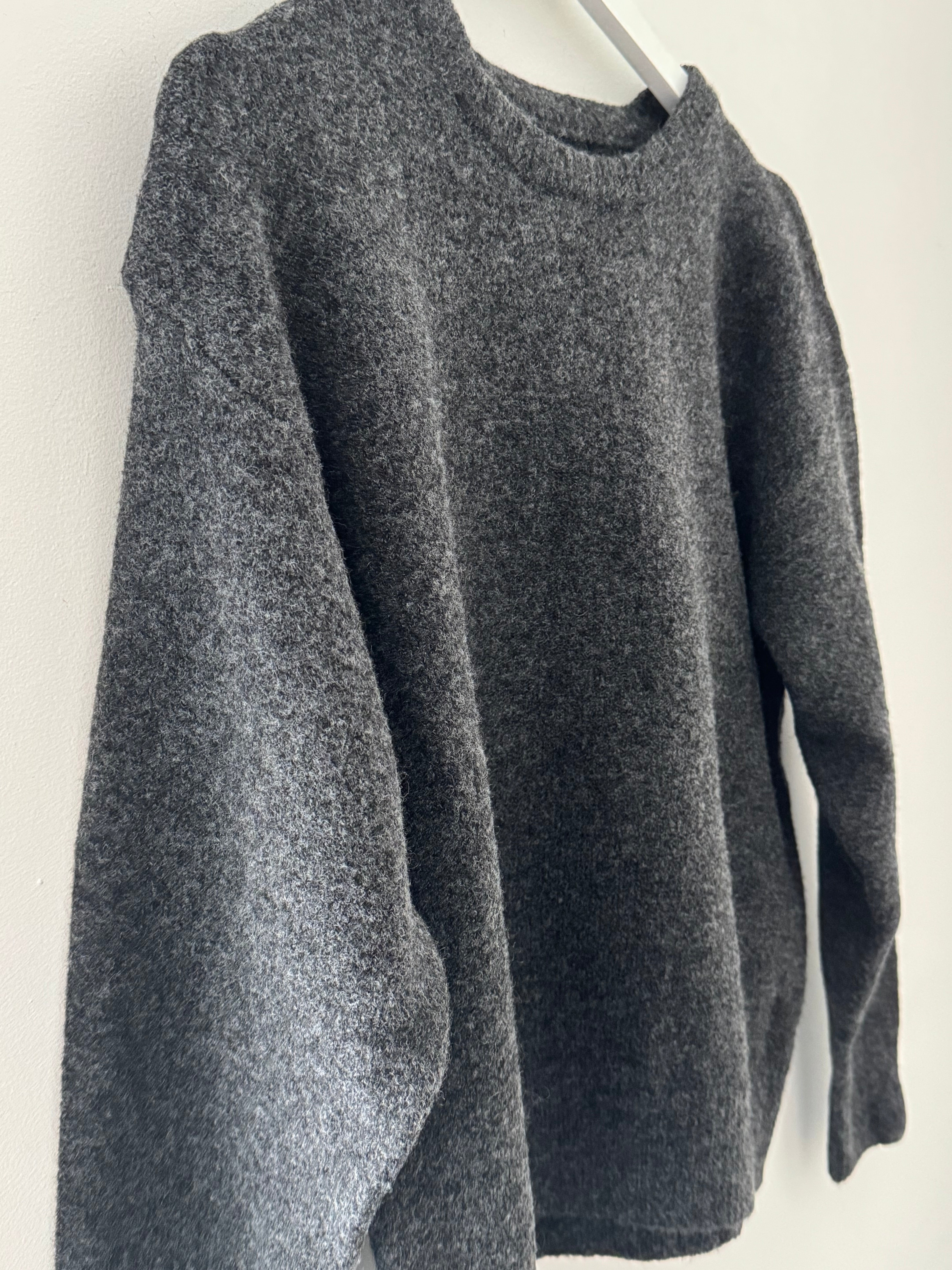Soft & Cosy Round Neck Jumper in Charcoal Grey