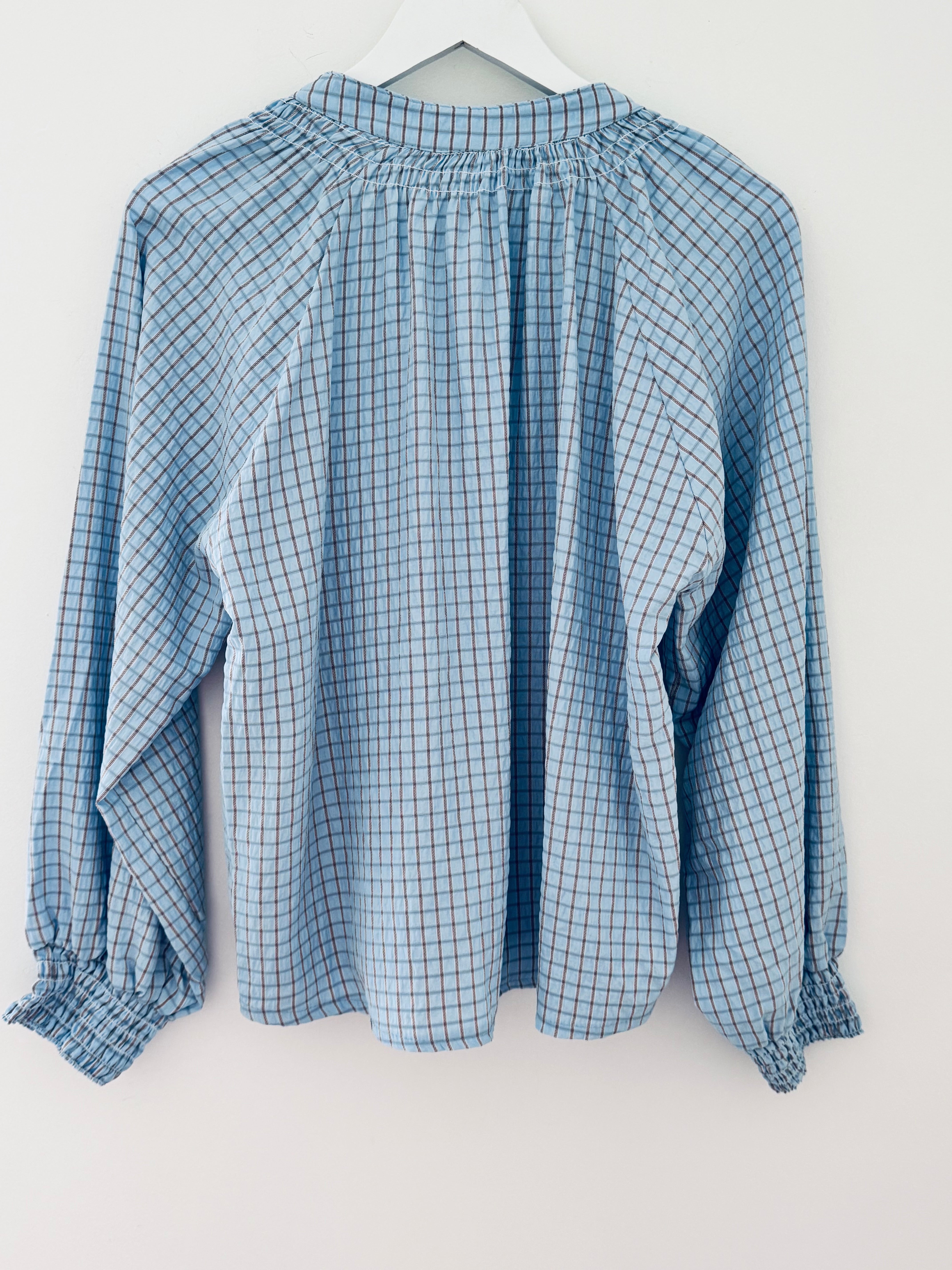Checked Blouse in Blue