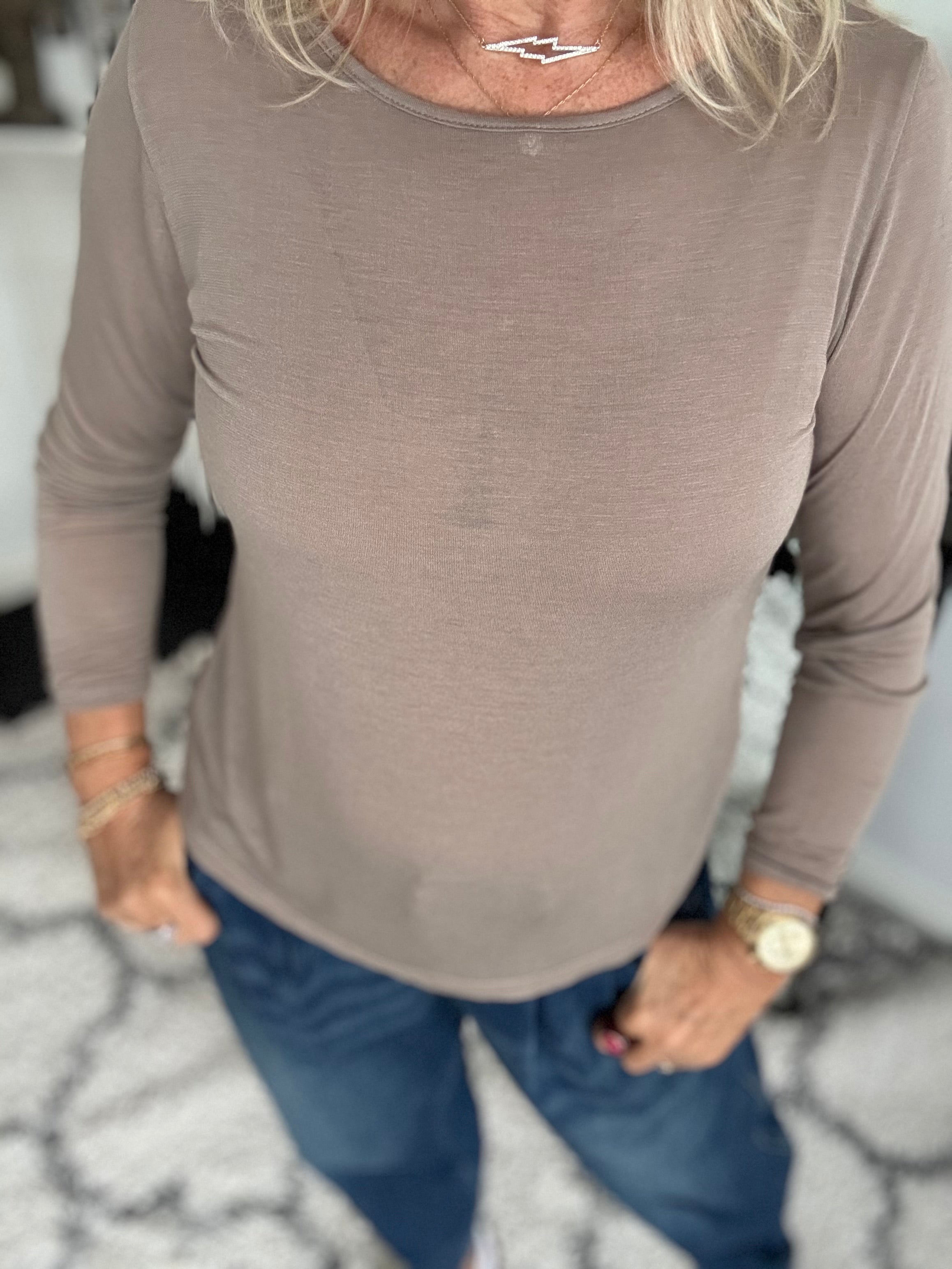 Ultrasoft Cashmere Blend Base Layer in Mocha