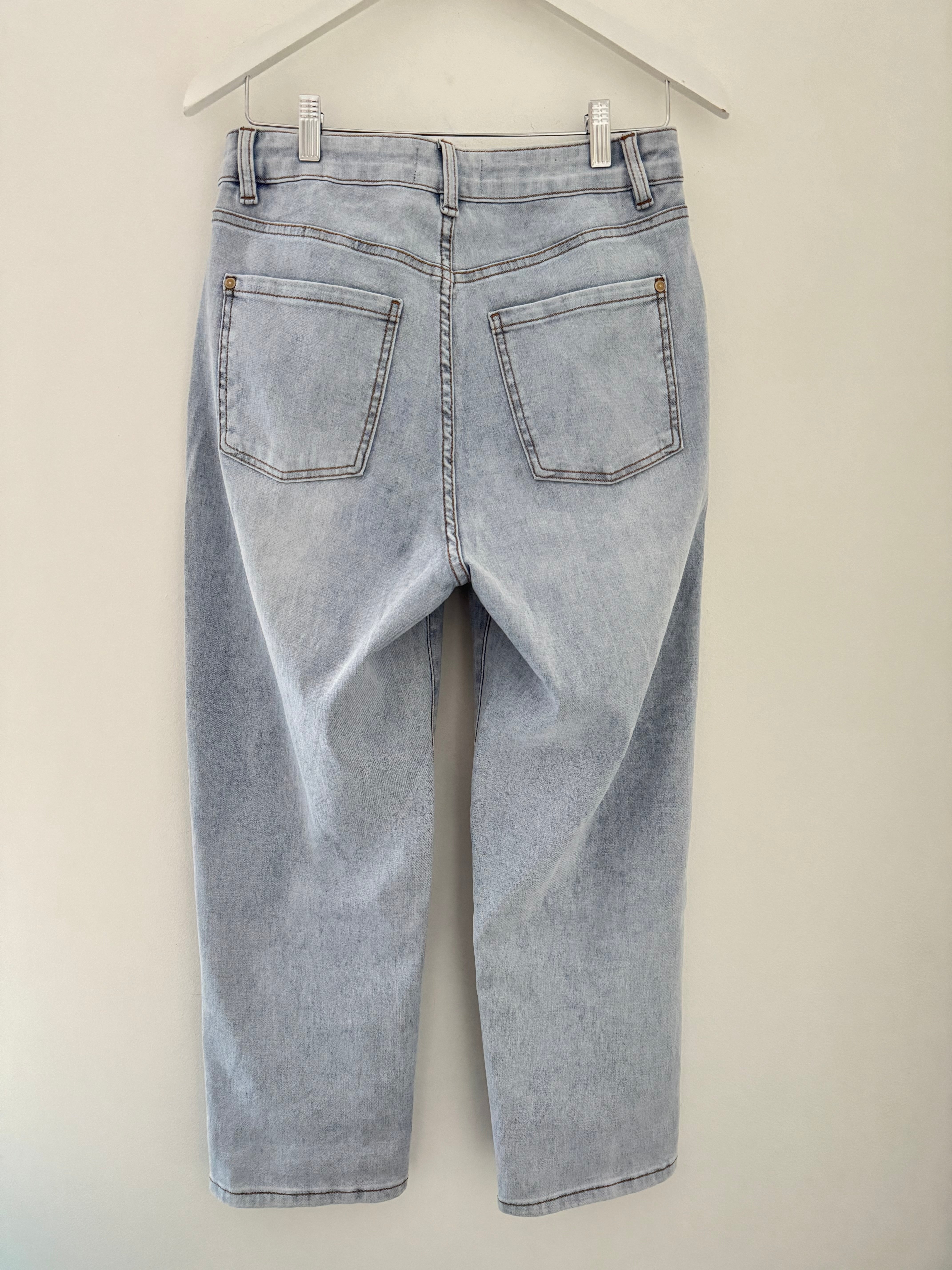 Slim Stretch Boyfriend Jeans in Light Denim