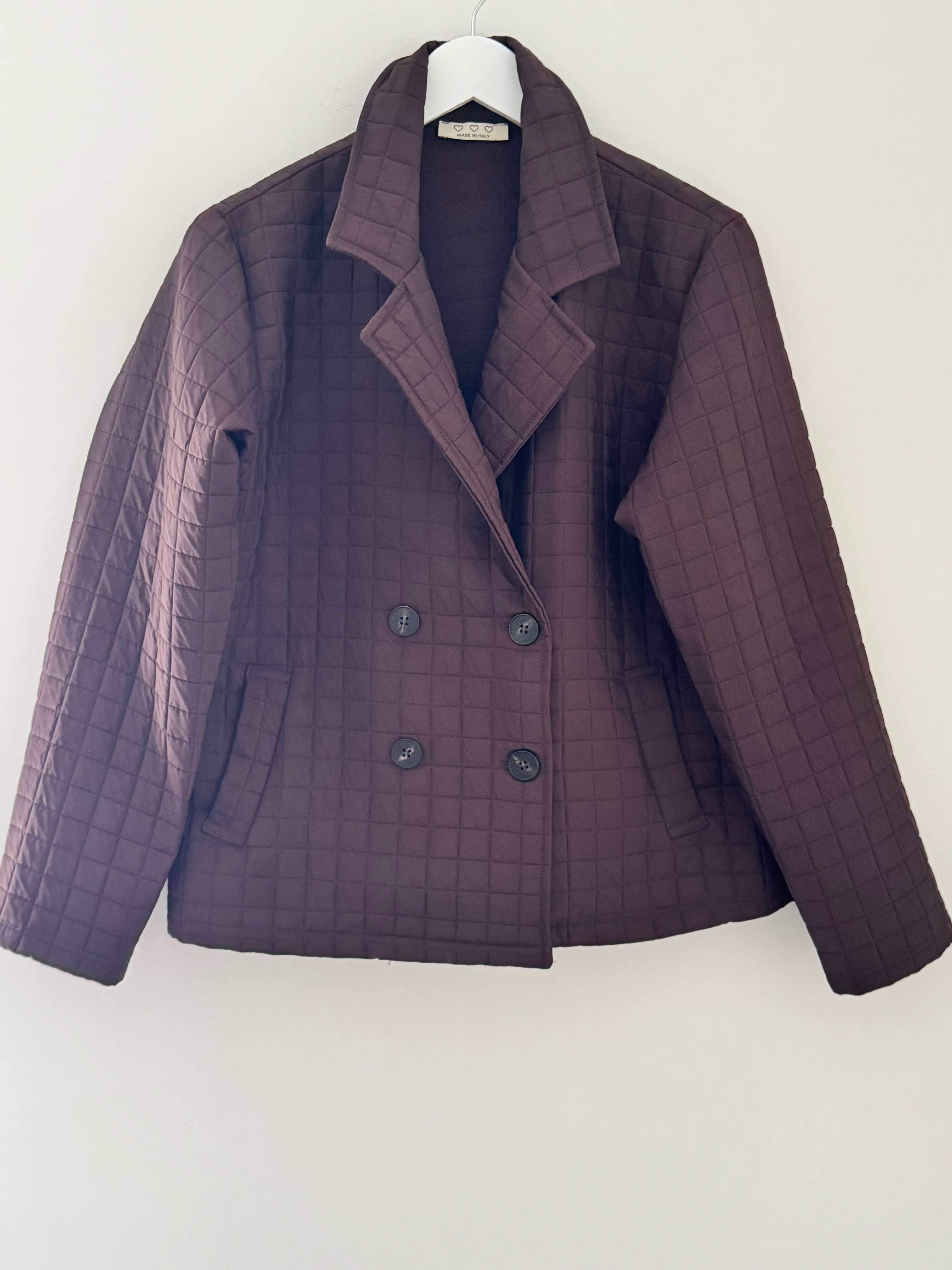 Luxe Quilted Jacket in Chocolate