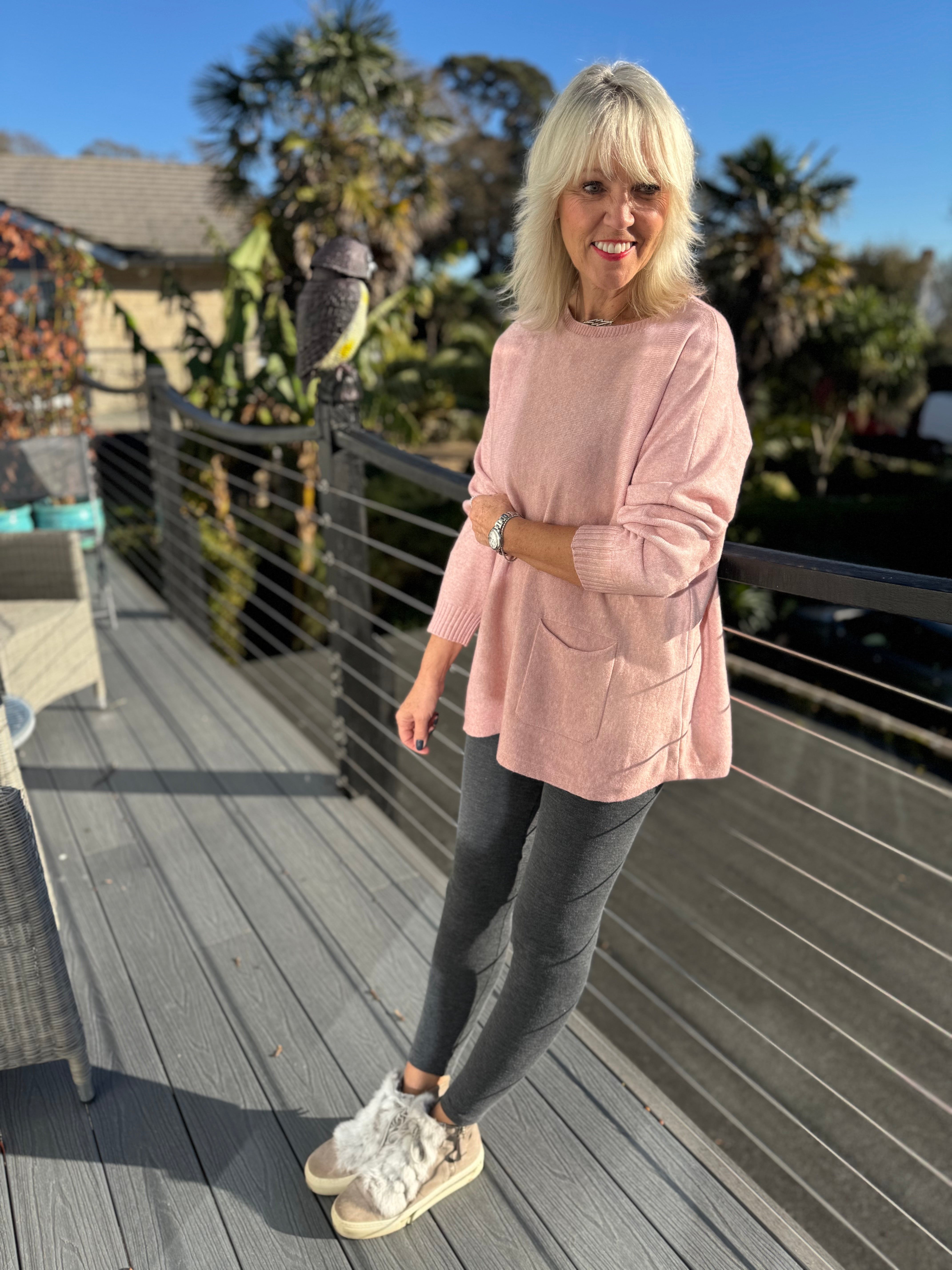 Fleece Lined Leggings in Charcoal