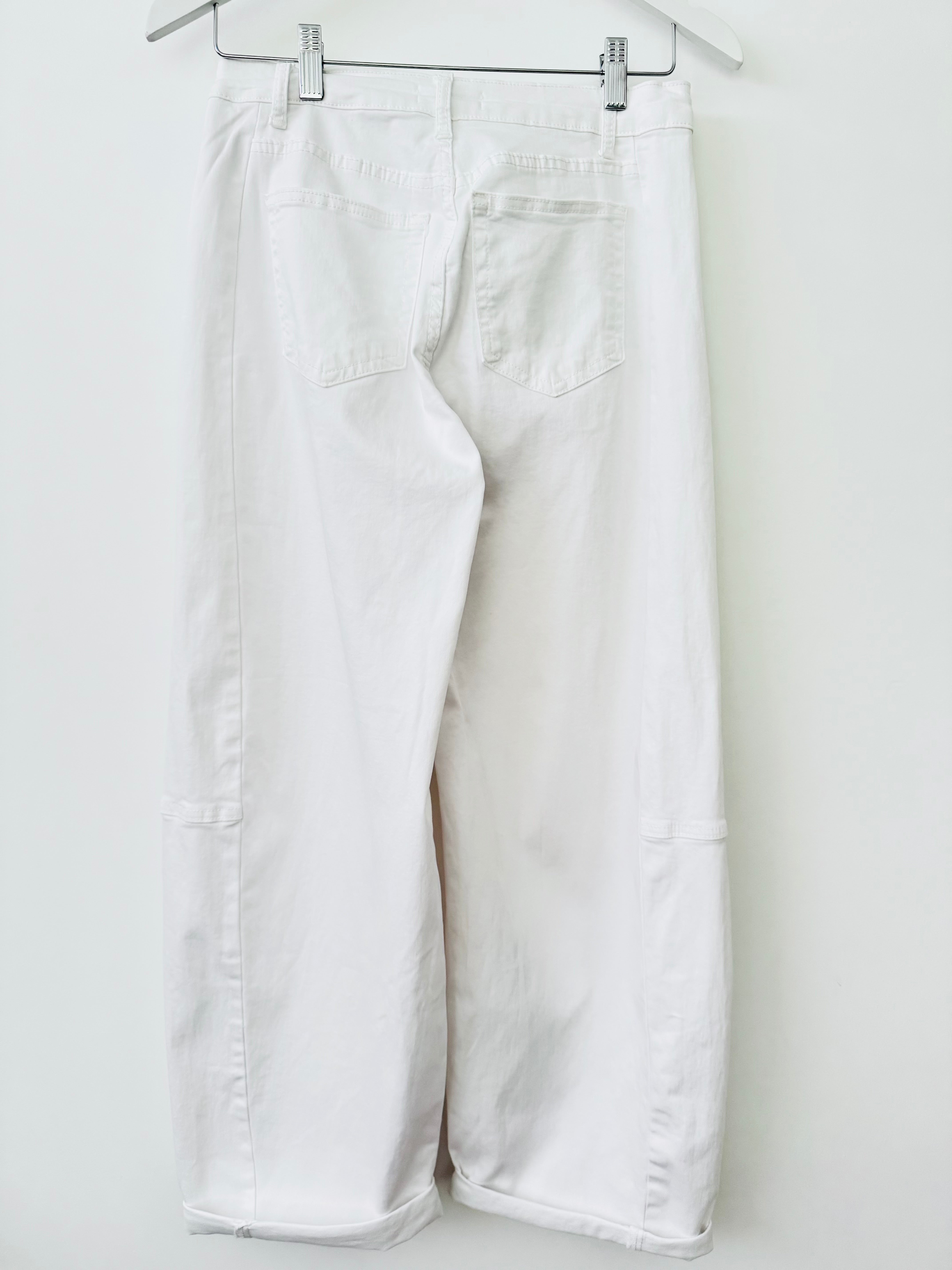 Barrel Leg Jeans in White