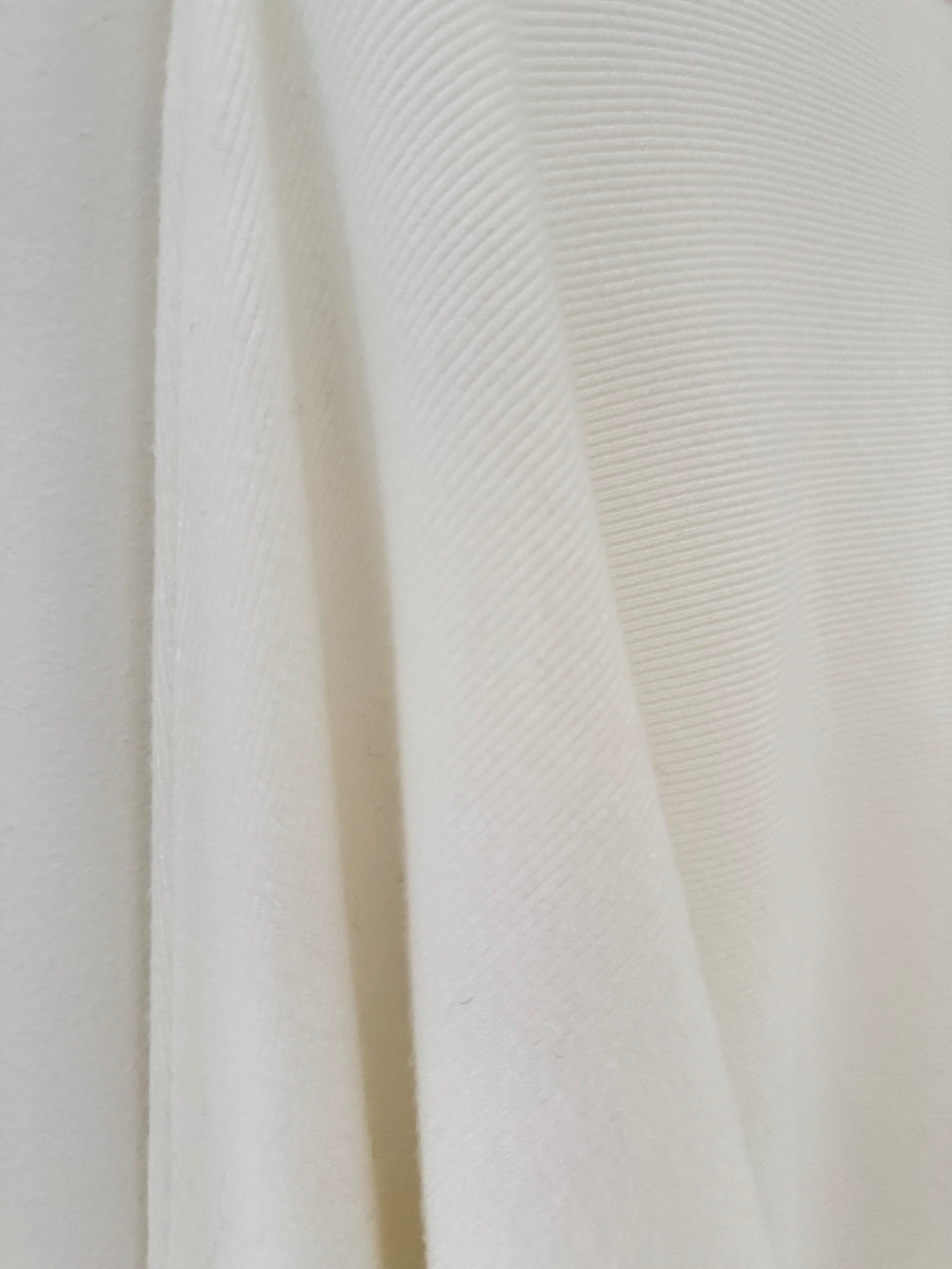 Simple Ribbed Jumper in Winter White