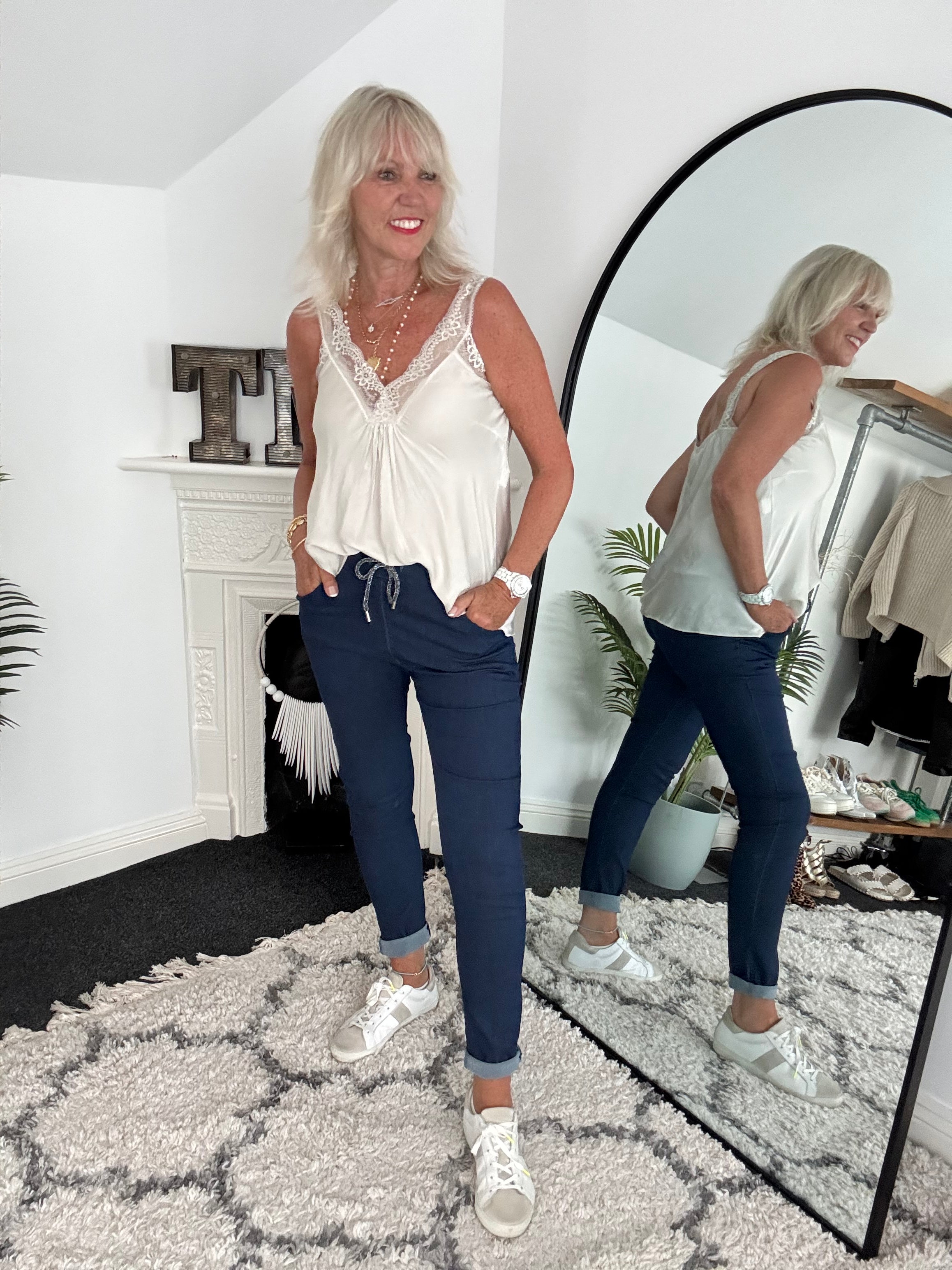 Super Stretch Joggers in Denim Blue