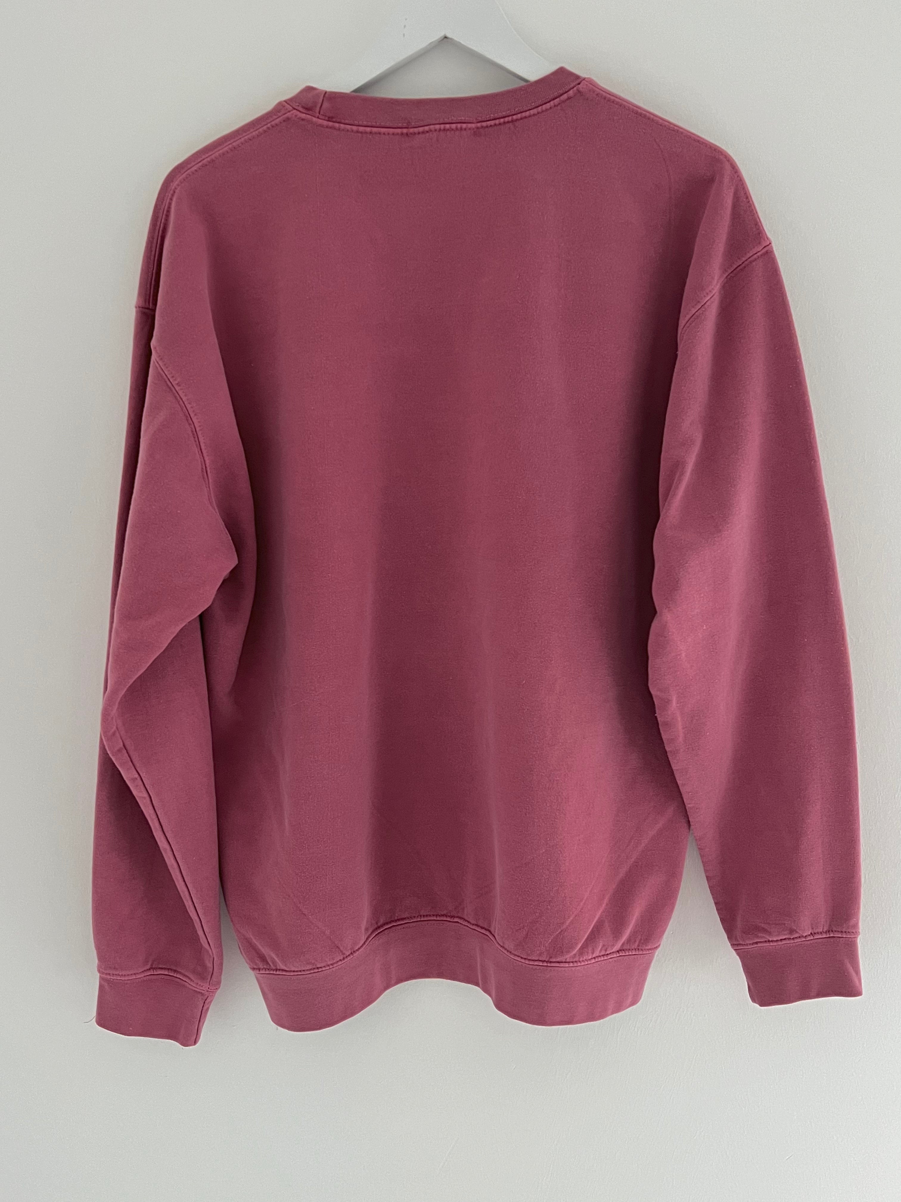 Vintage Wash NYC Sweatshirt in Pinky-Red