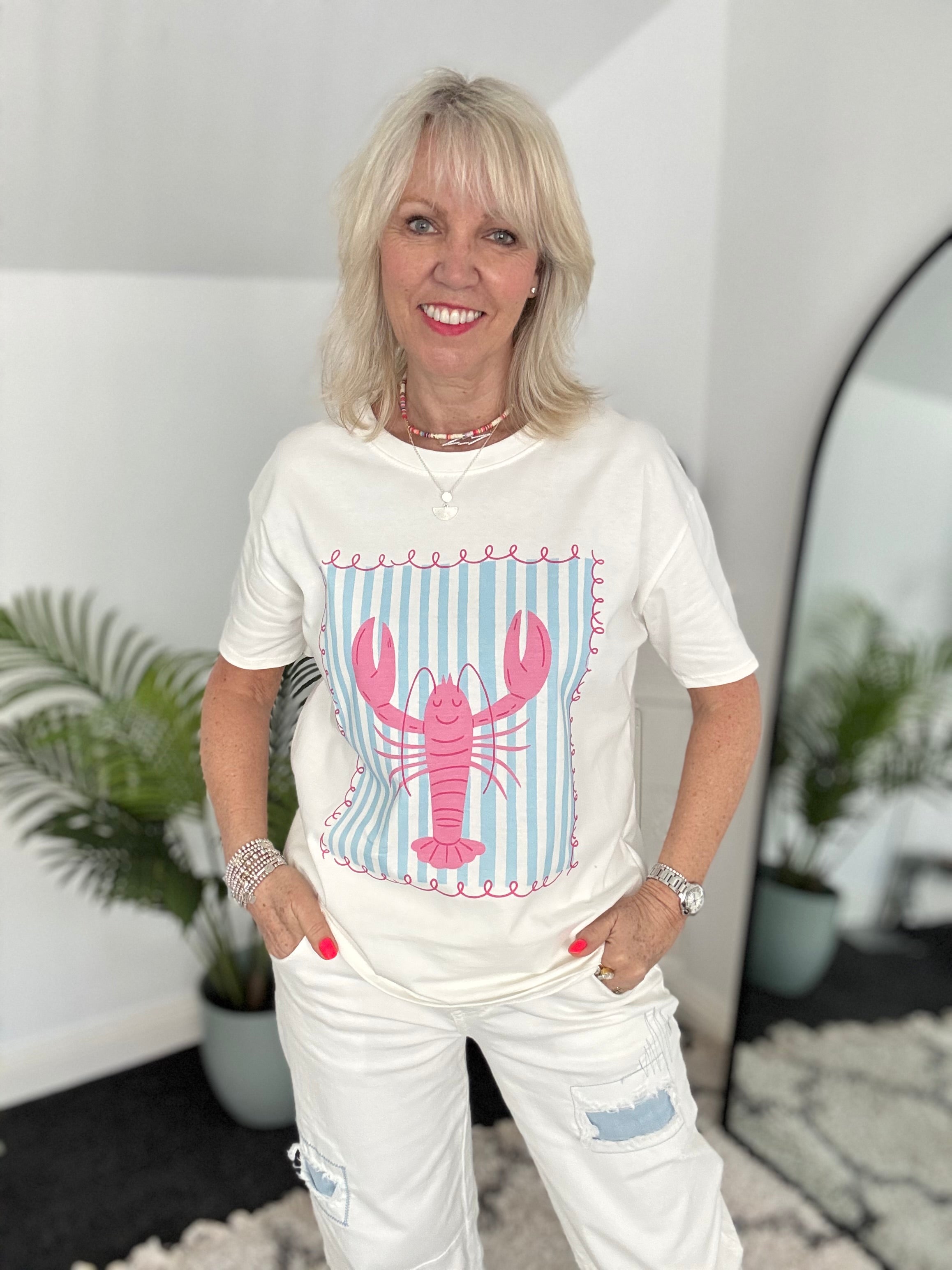 Luxe Lobster Tee in Ivory