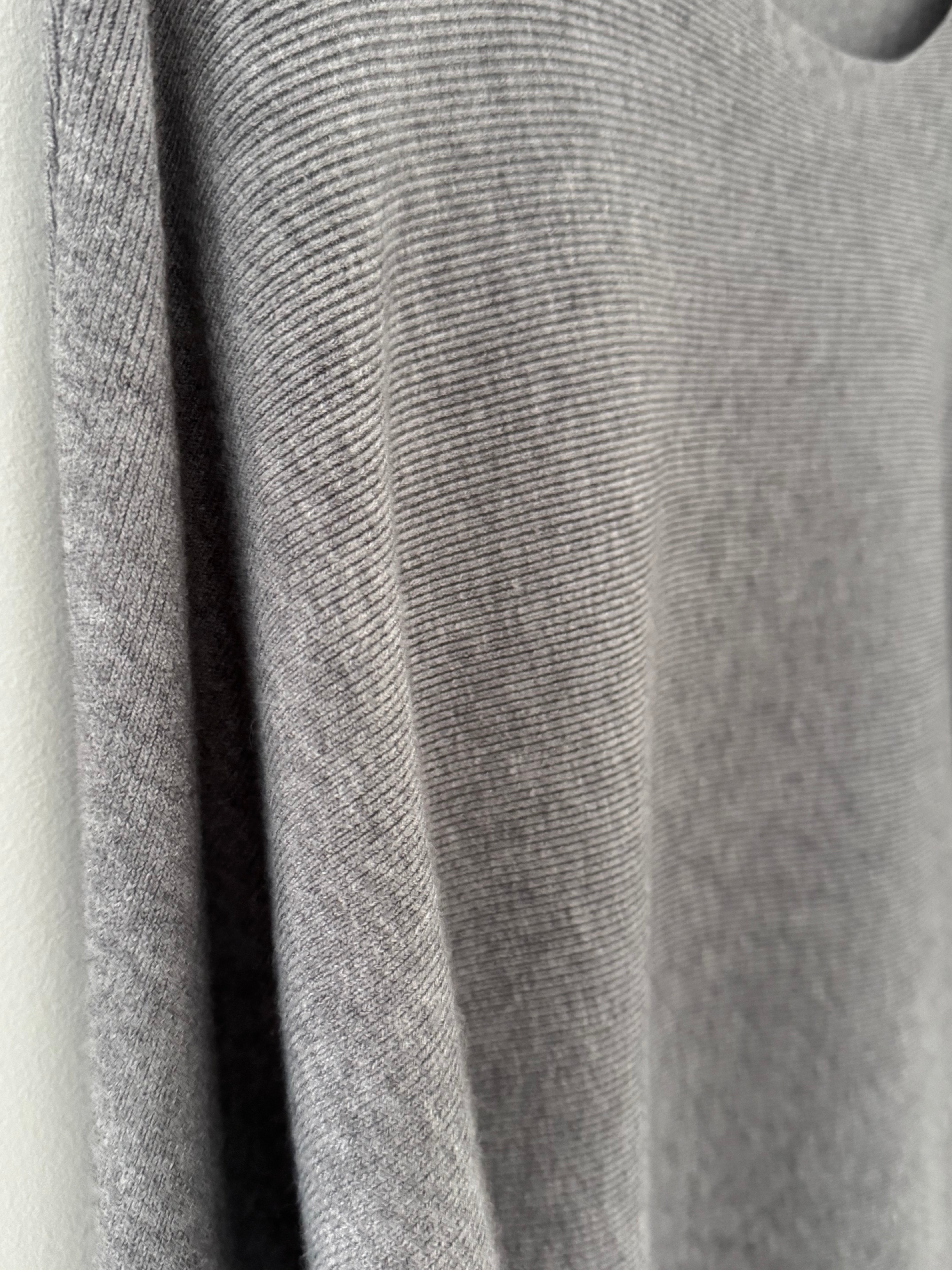 Simple Ribbed Jumper in Grey