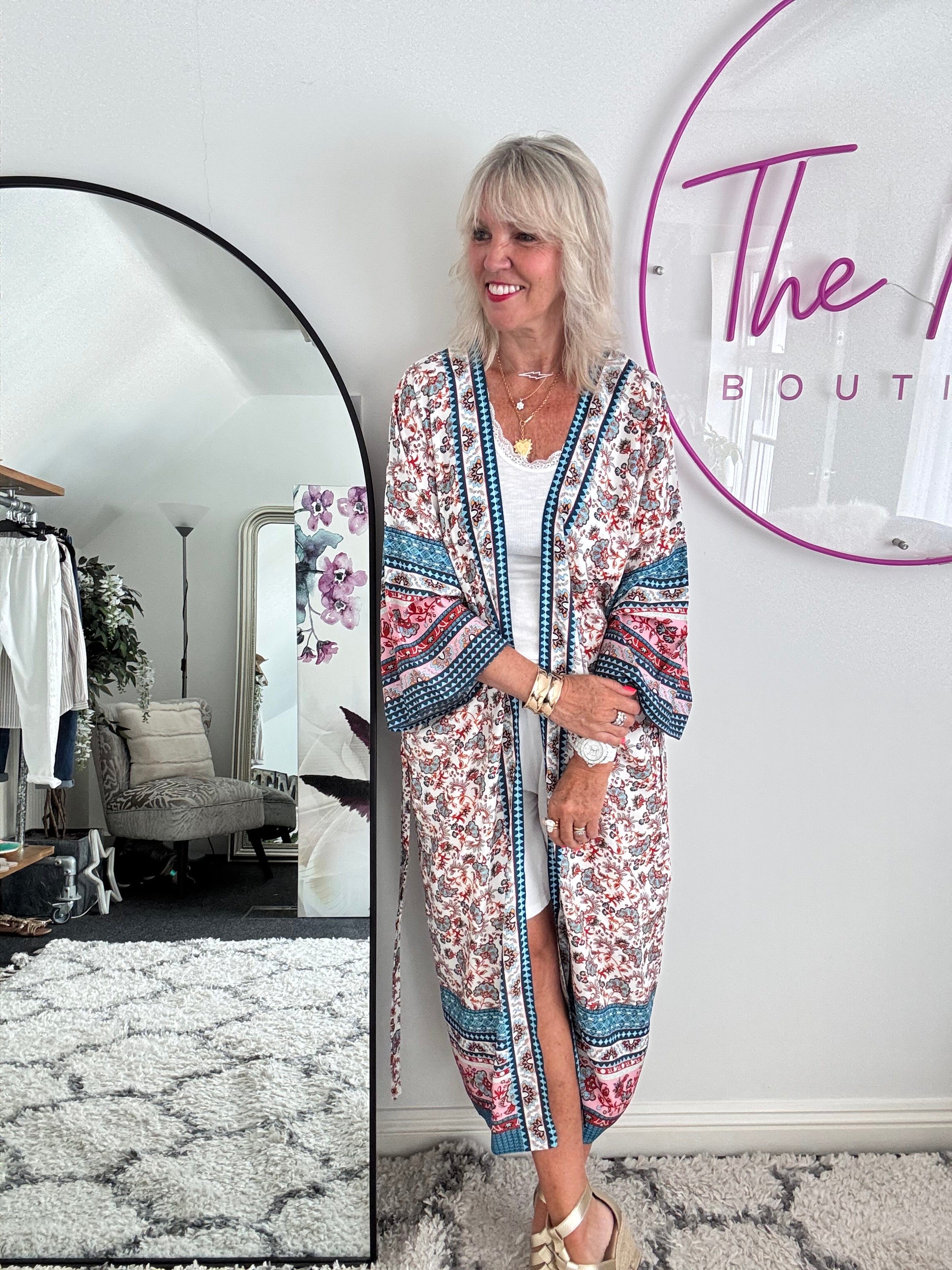 Silky Paisley Kimono