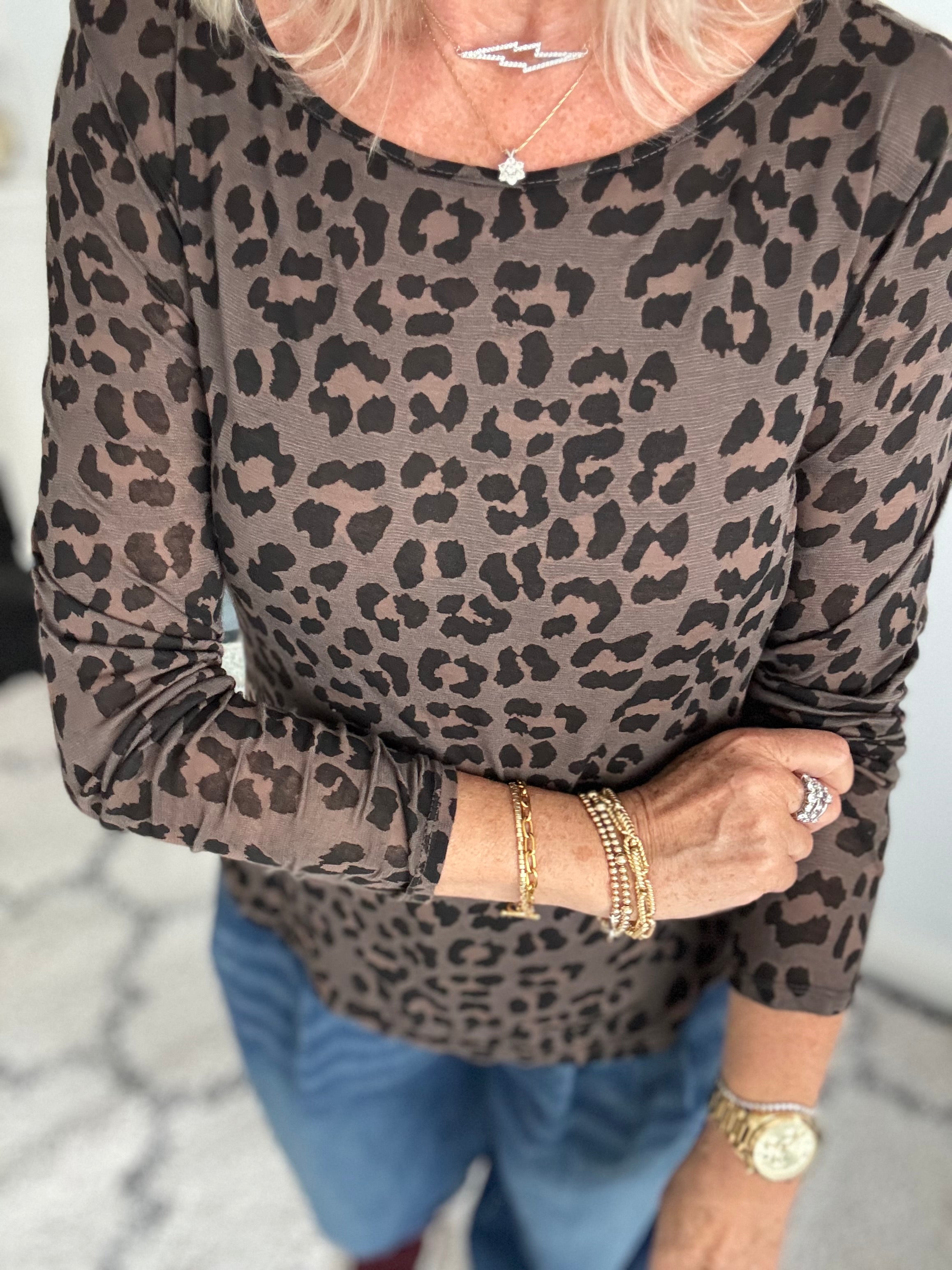 Ultrasoft Cashmere Blend Base Layer in Chocolate Leo