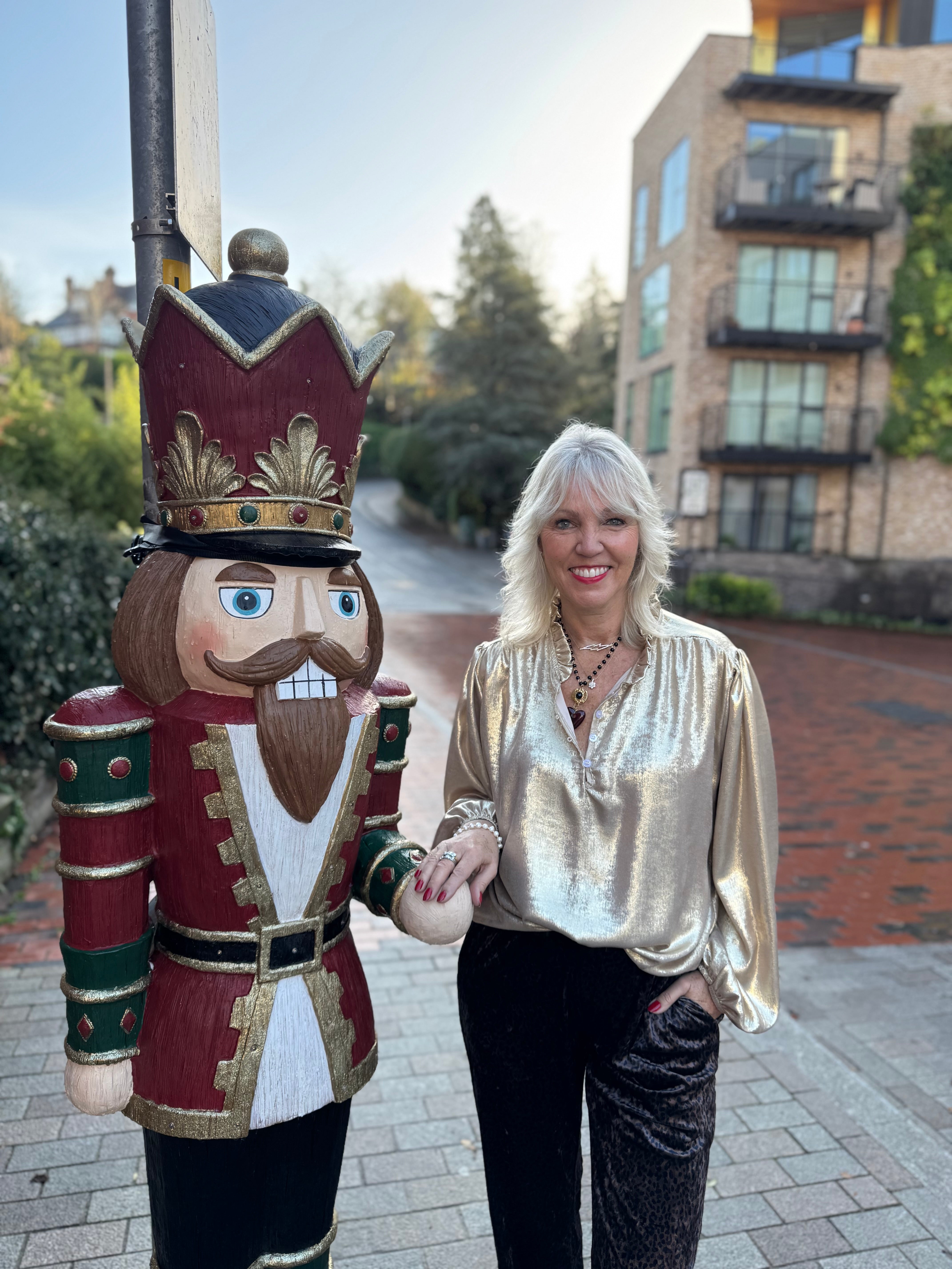 Luxe Metallic Blouse in Gold