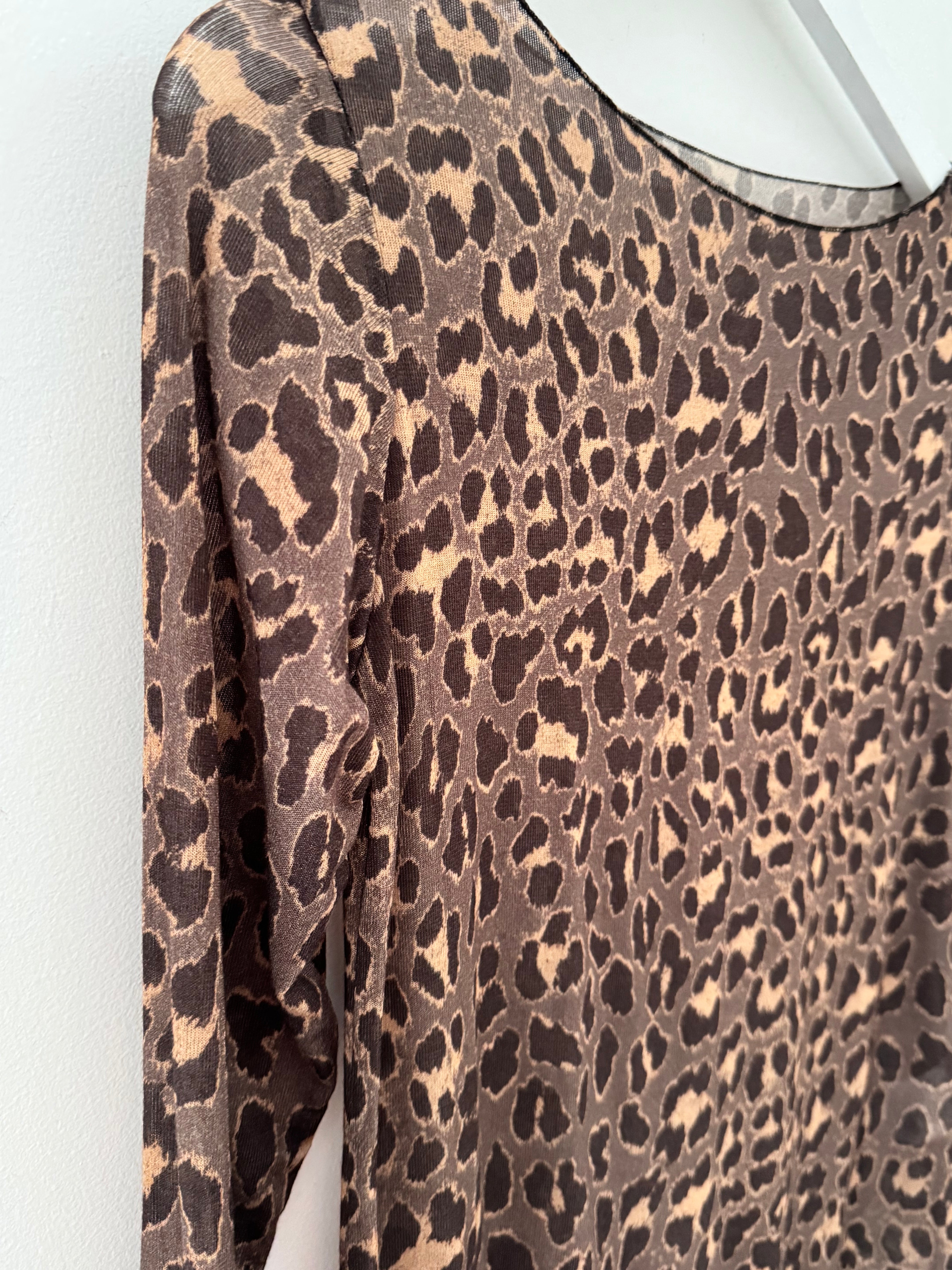 Ultrasoft Cashmere Blend Base Layer in Choco Leopard
