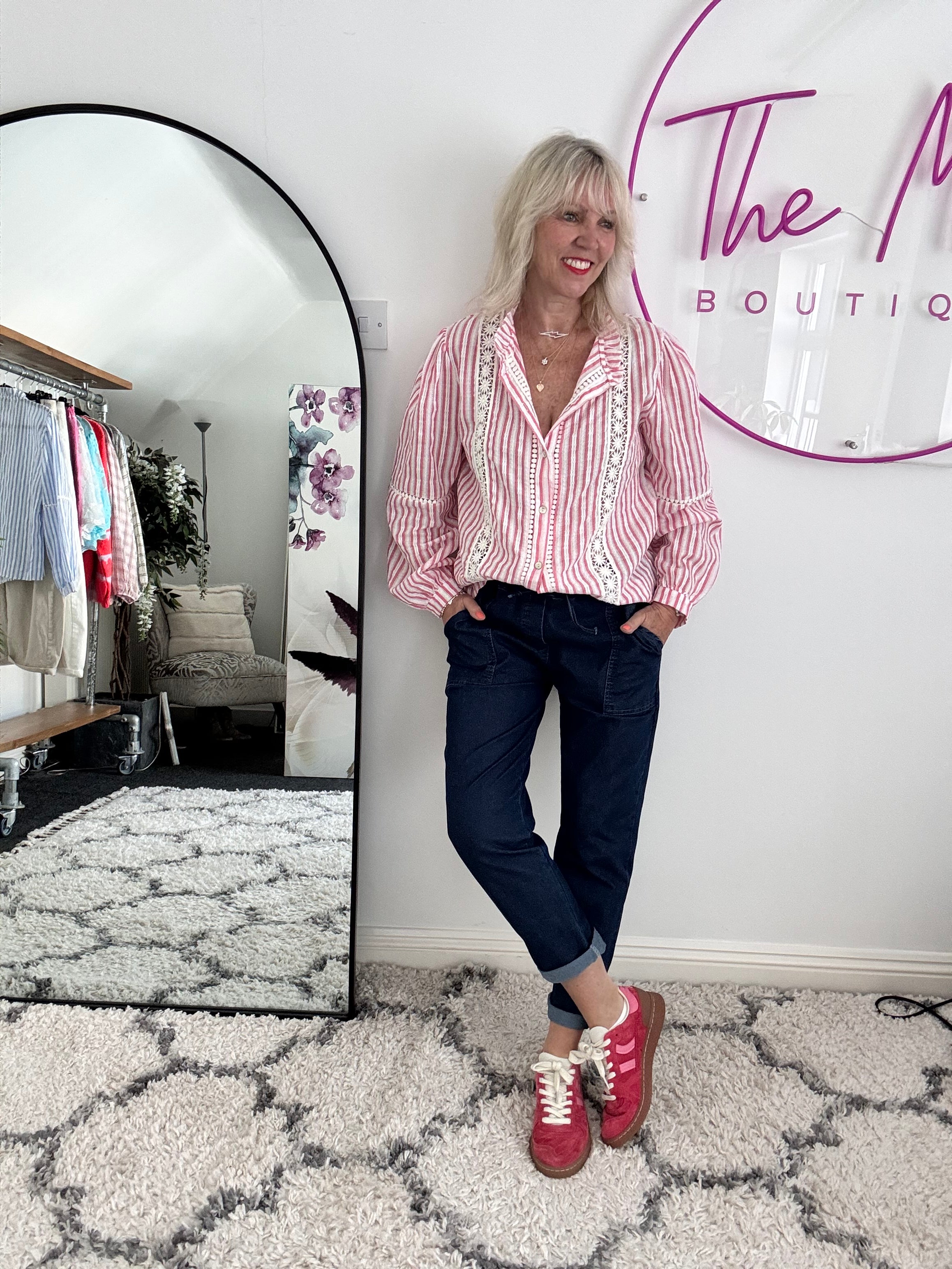 Denim Pull On Joggers with Deep Front Pockets