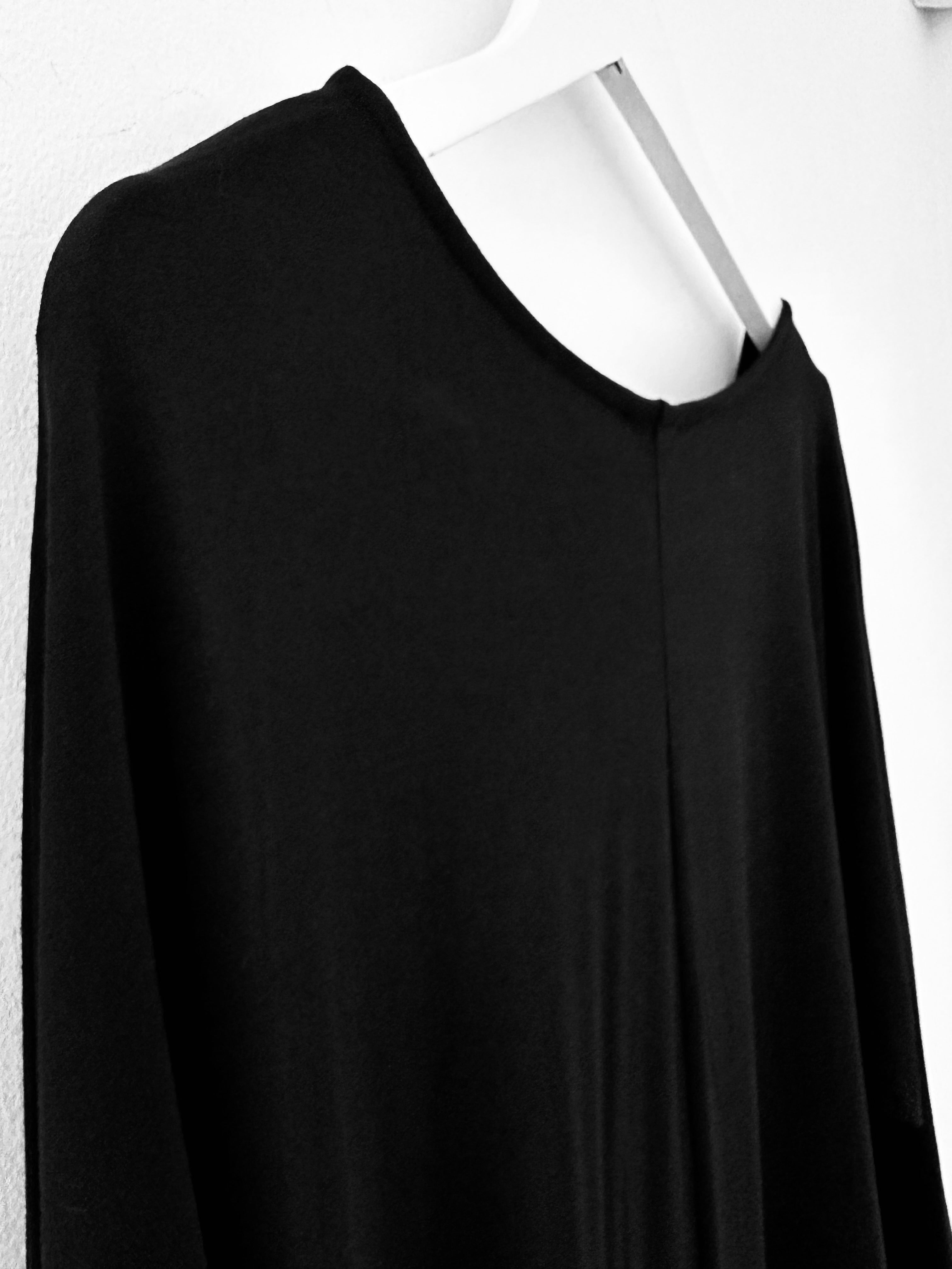 Bamboo Jersey Batwing Top in Black