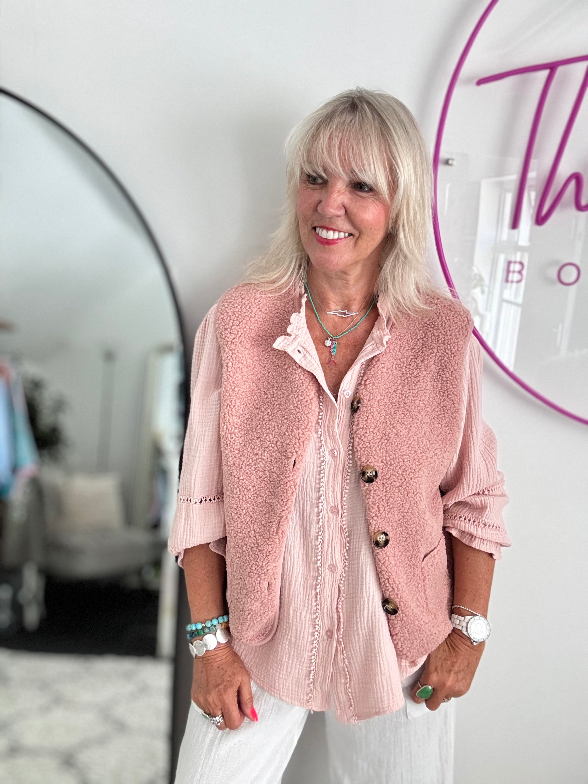 Boucle Gilet in Pink
