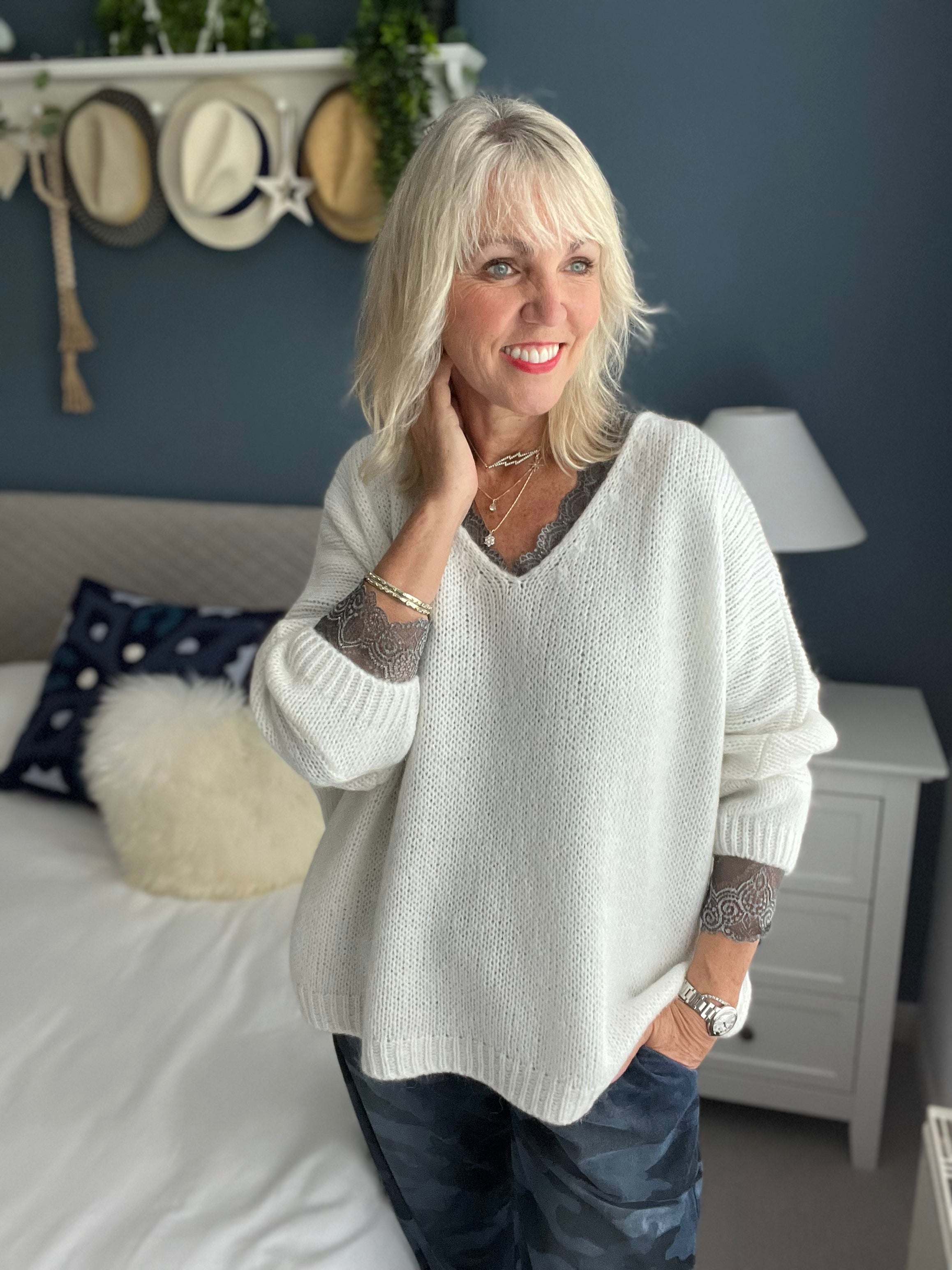 Winter white jumper sales