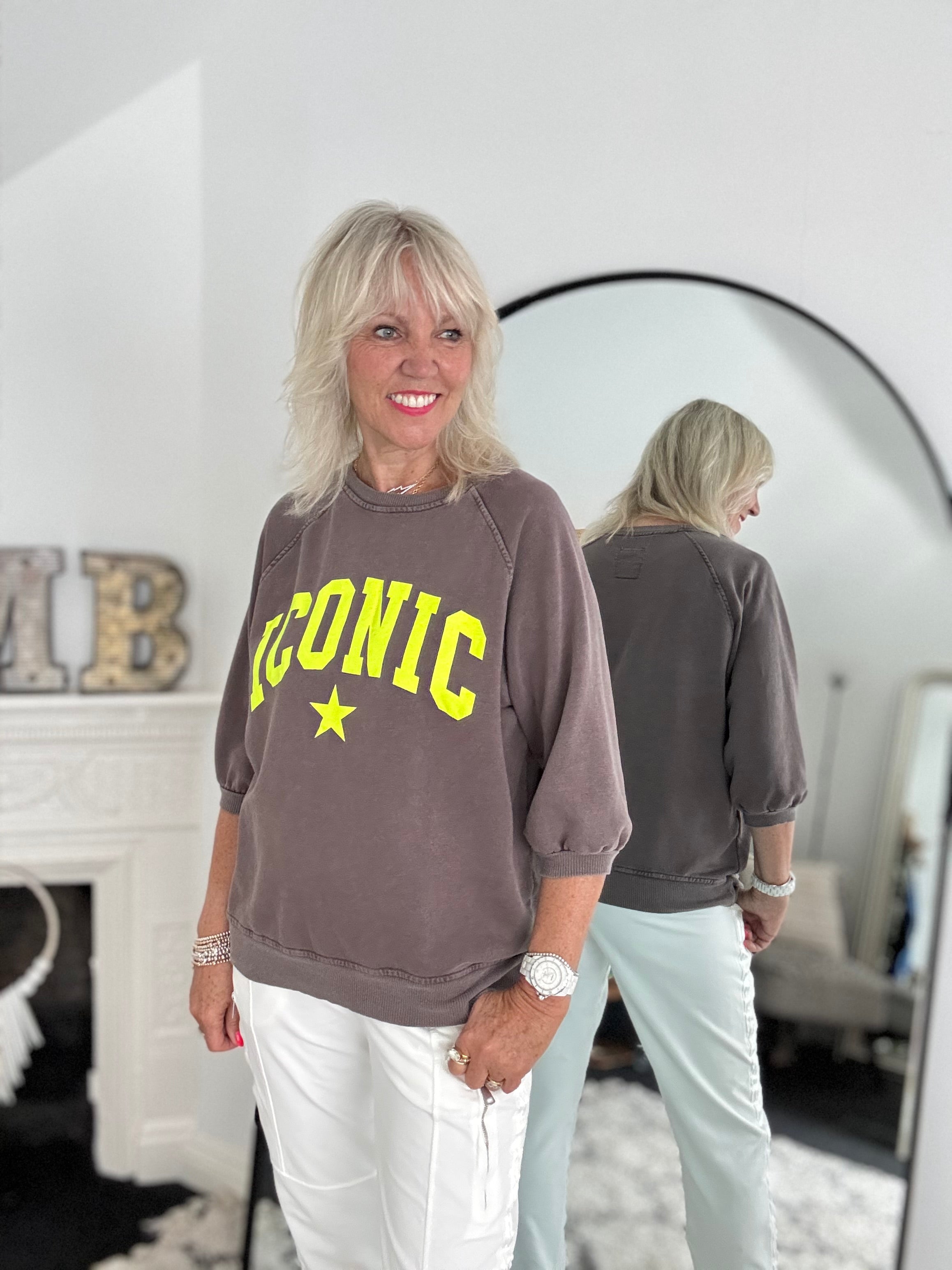 Iconic Sweatshirt with Yellow Neon