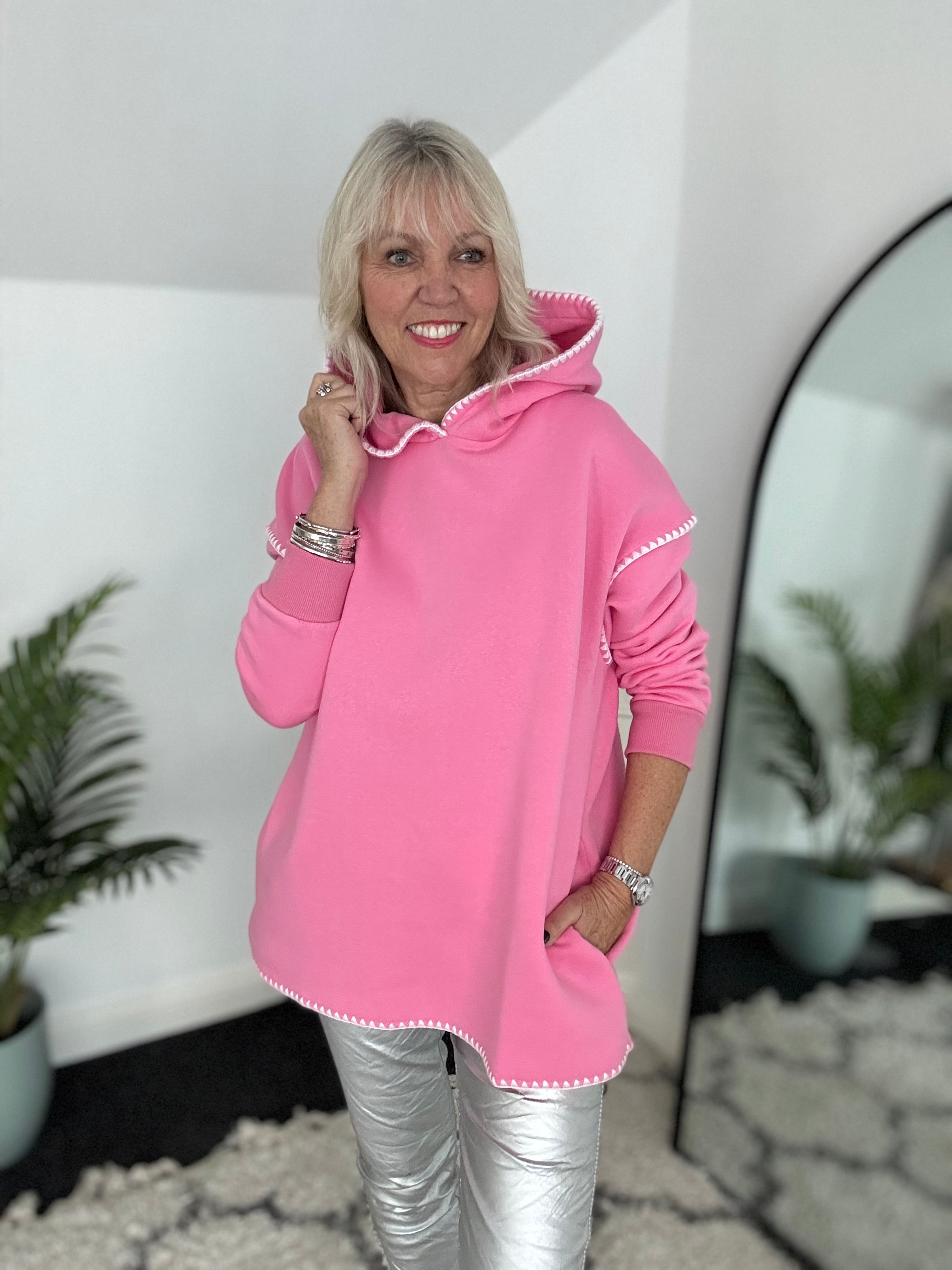 Oversized Hoodie in Pink