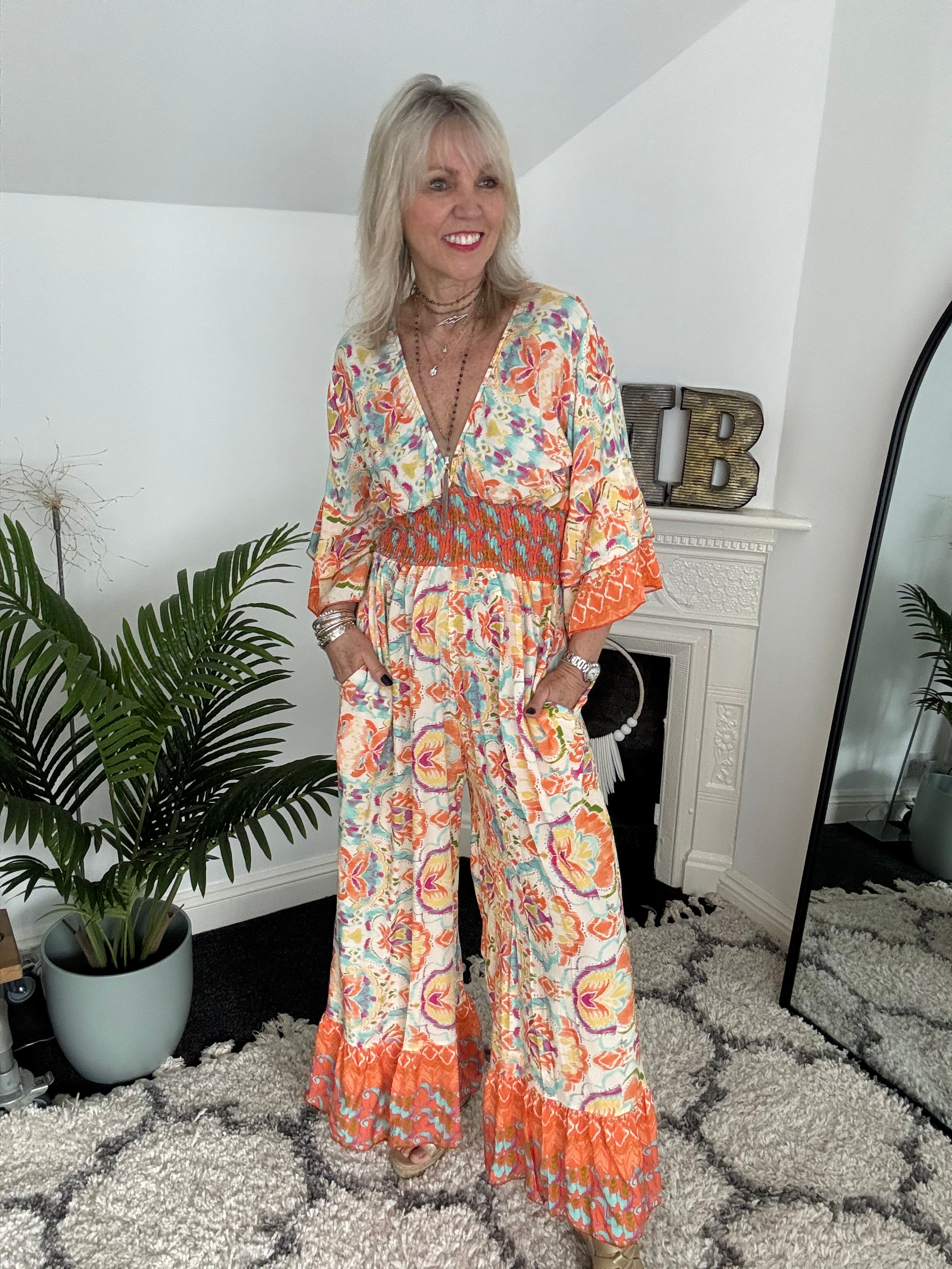 Vibrant Jumpsuit in Orange