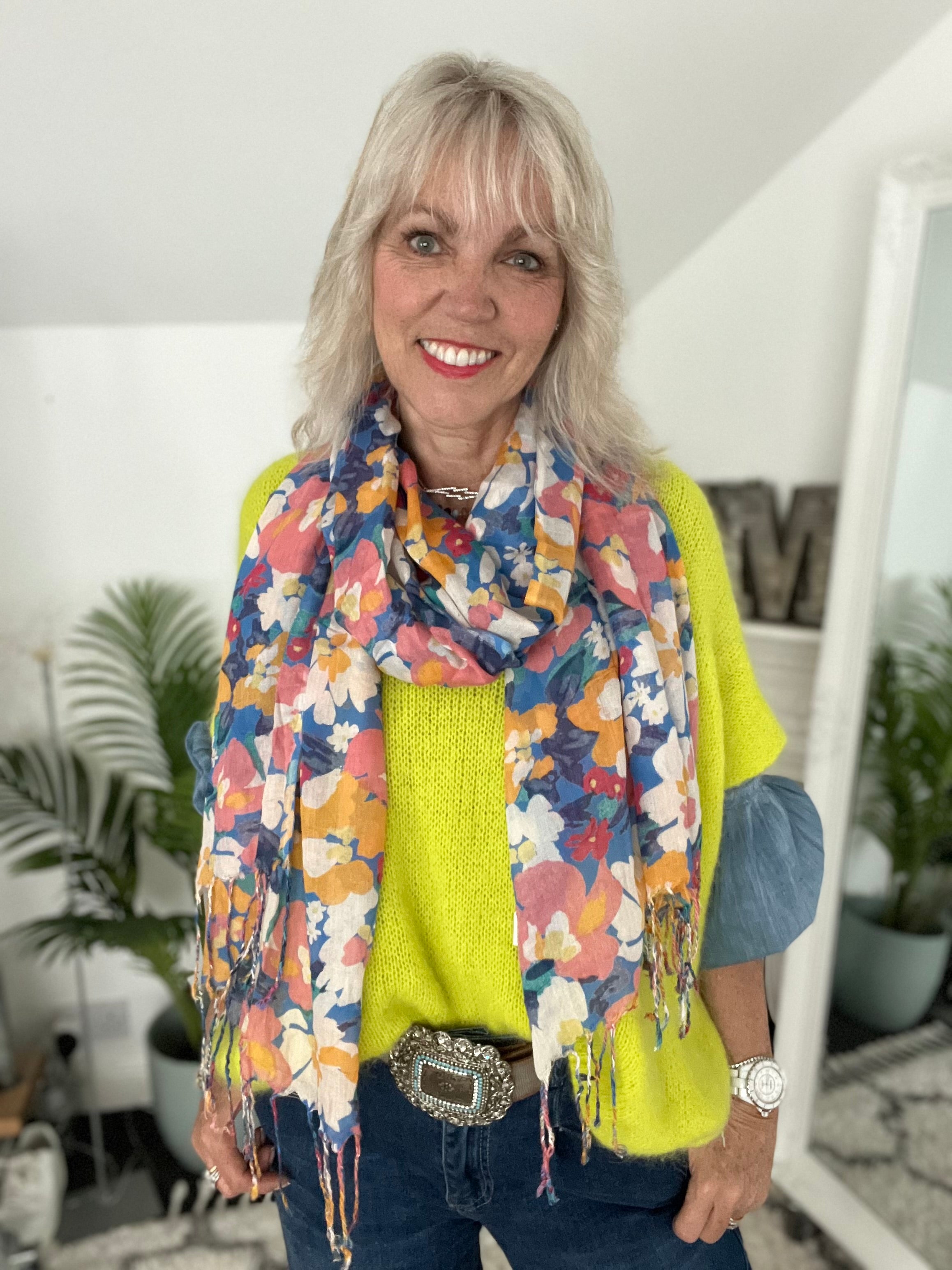Floral Scarf in Summer Brights