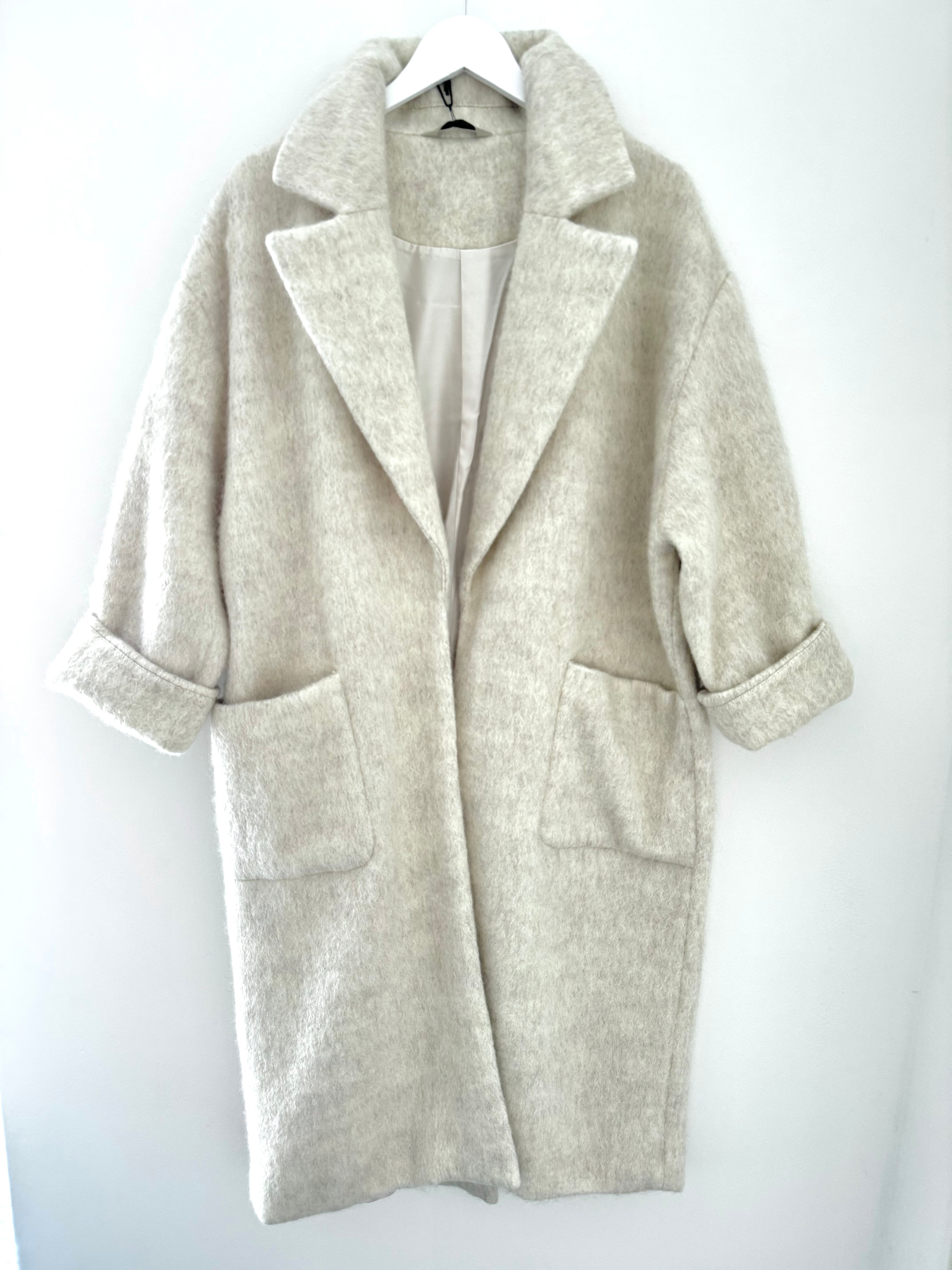 Luxury Wool Coat in Winter White