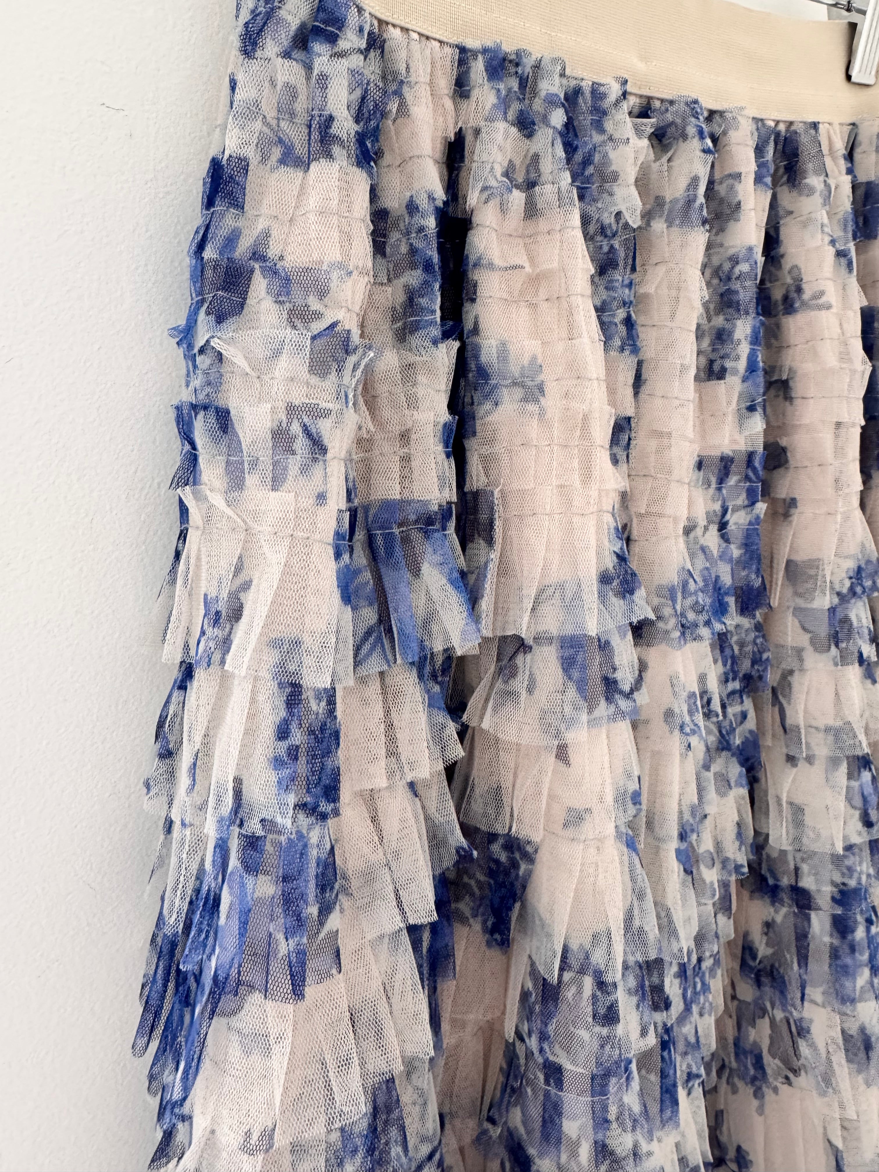 Tulle Skirt in Blue & Stone