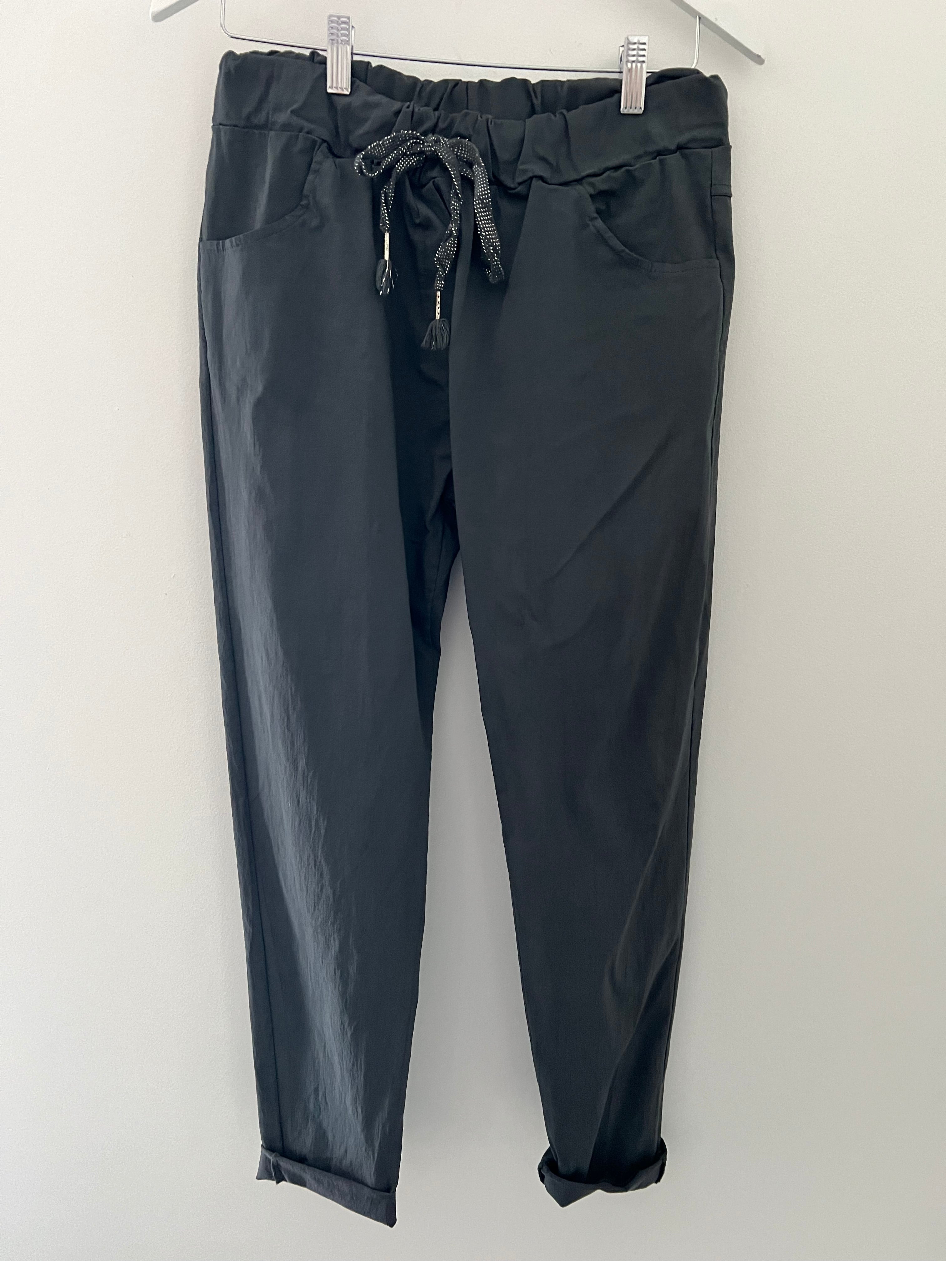 Super Stretch Four Pocket Joggers in Charcoal