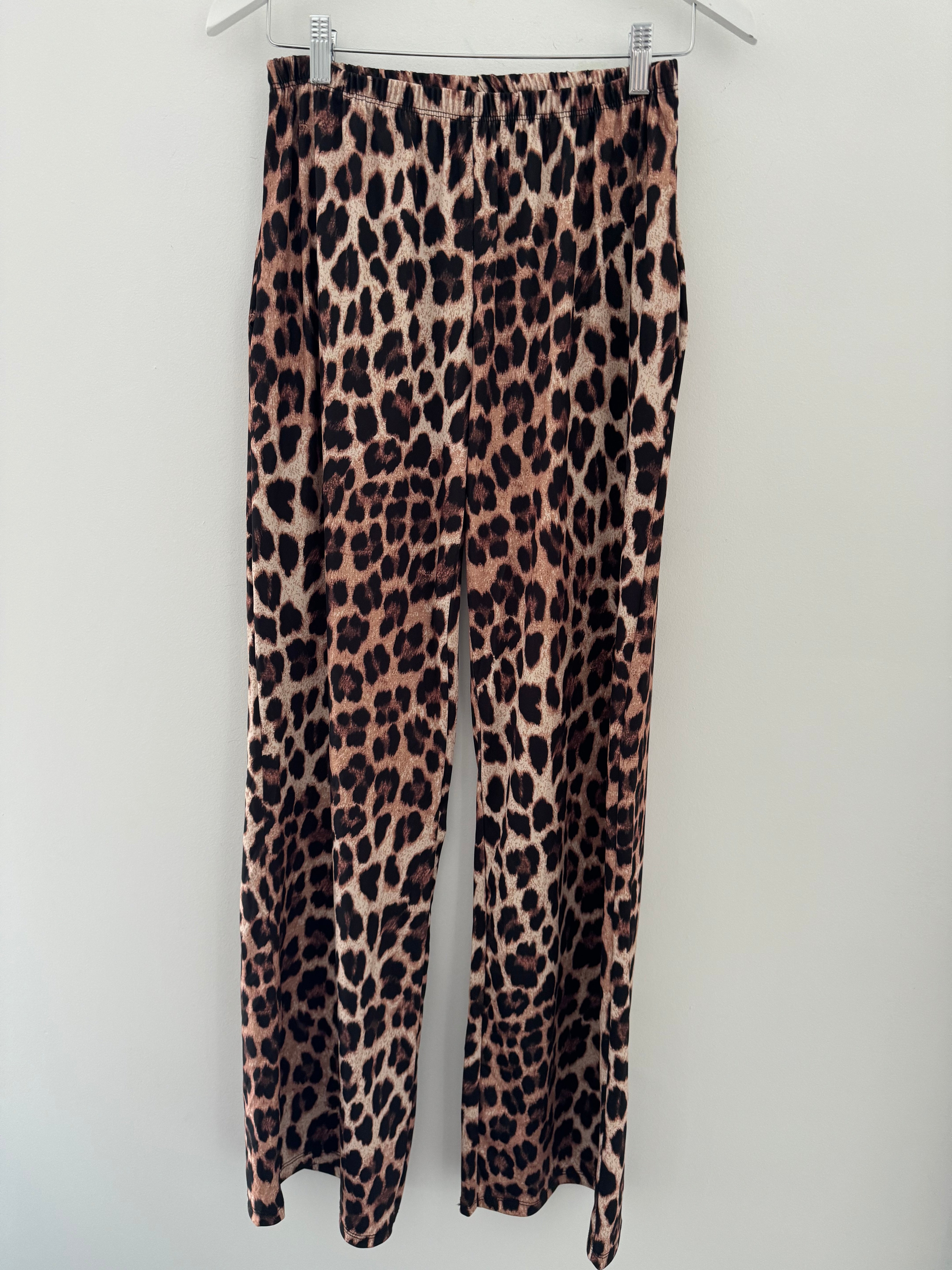 Wide Leg Trousers in Leopard