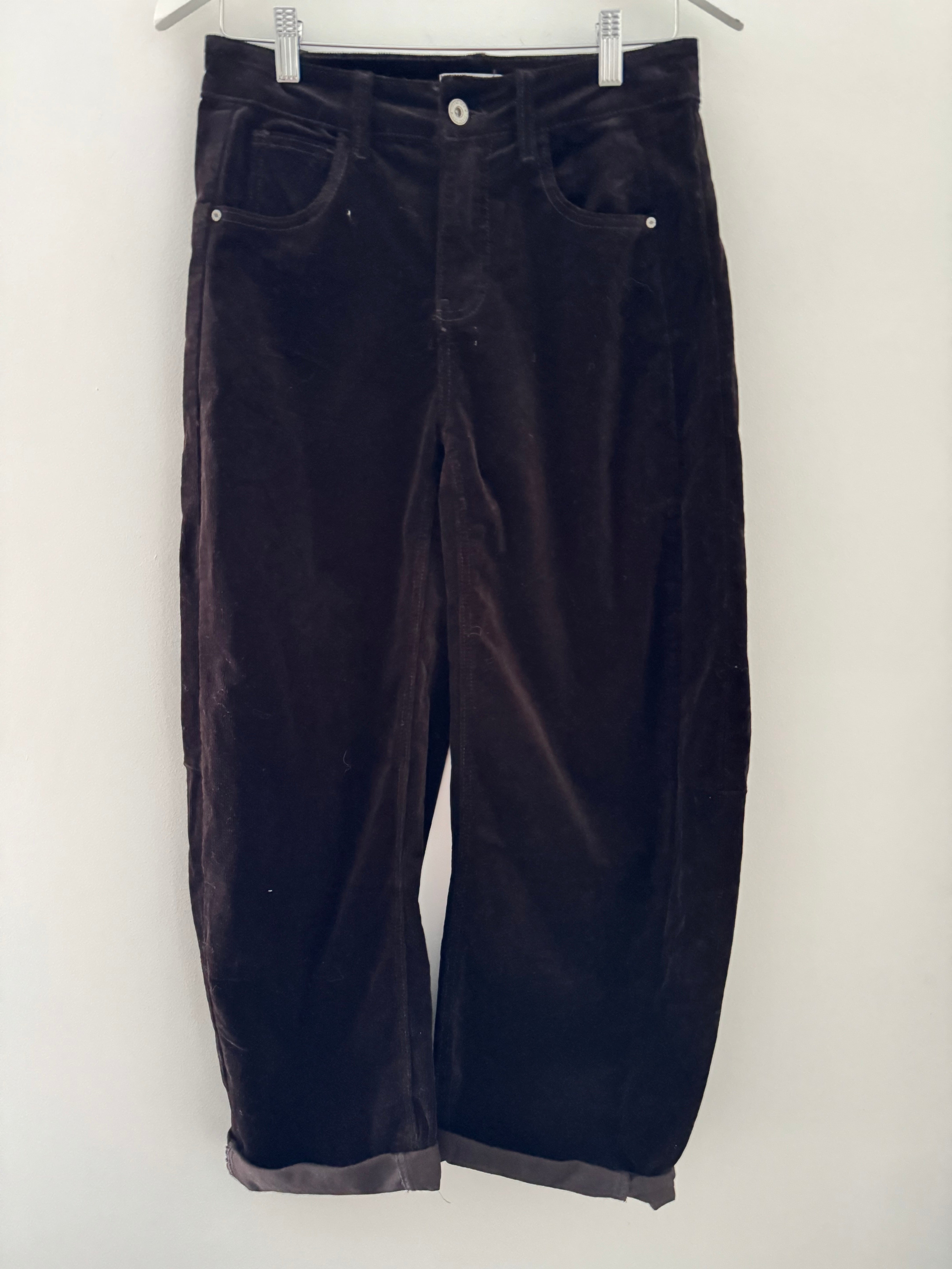 Barrel Leg Cords in Velvety Chocolate